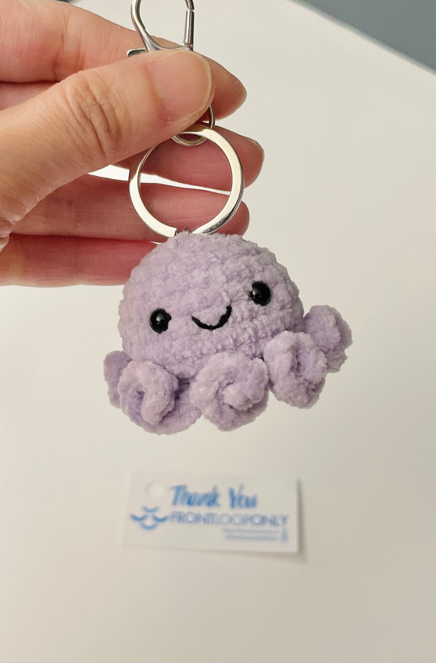 Crochet Octopus Keychain – You Octopi My Heart Keychain, Handmade Valentine Keyring