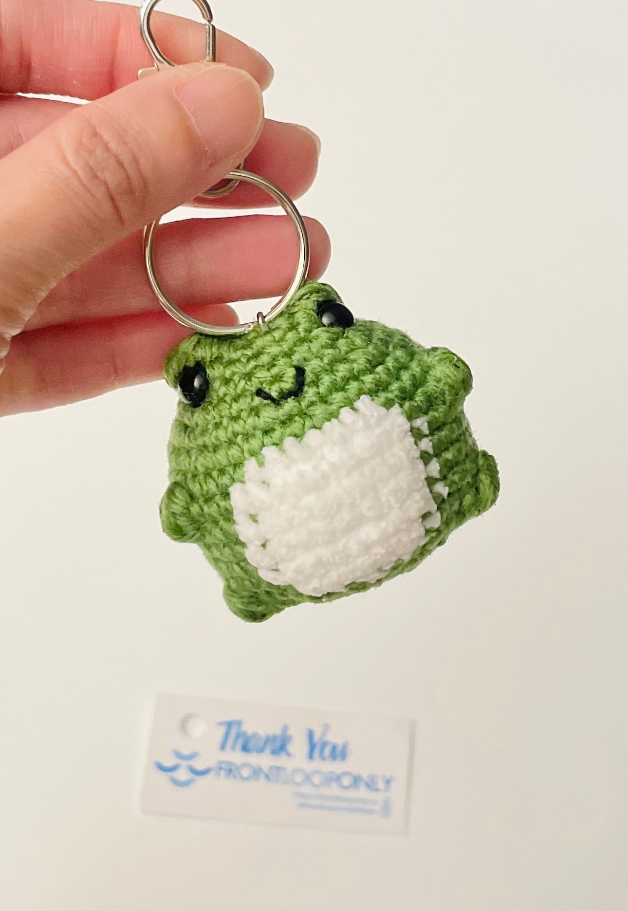 Crochet Frog Keychain – Handmade Amigurumi Charm, Frog Lover Gift