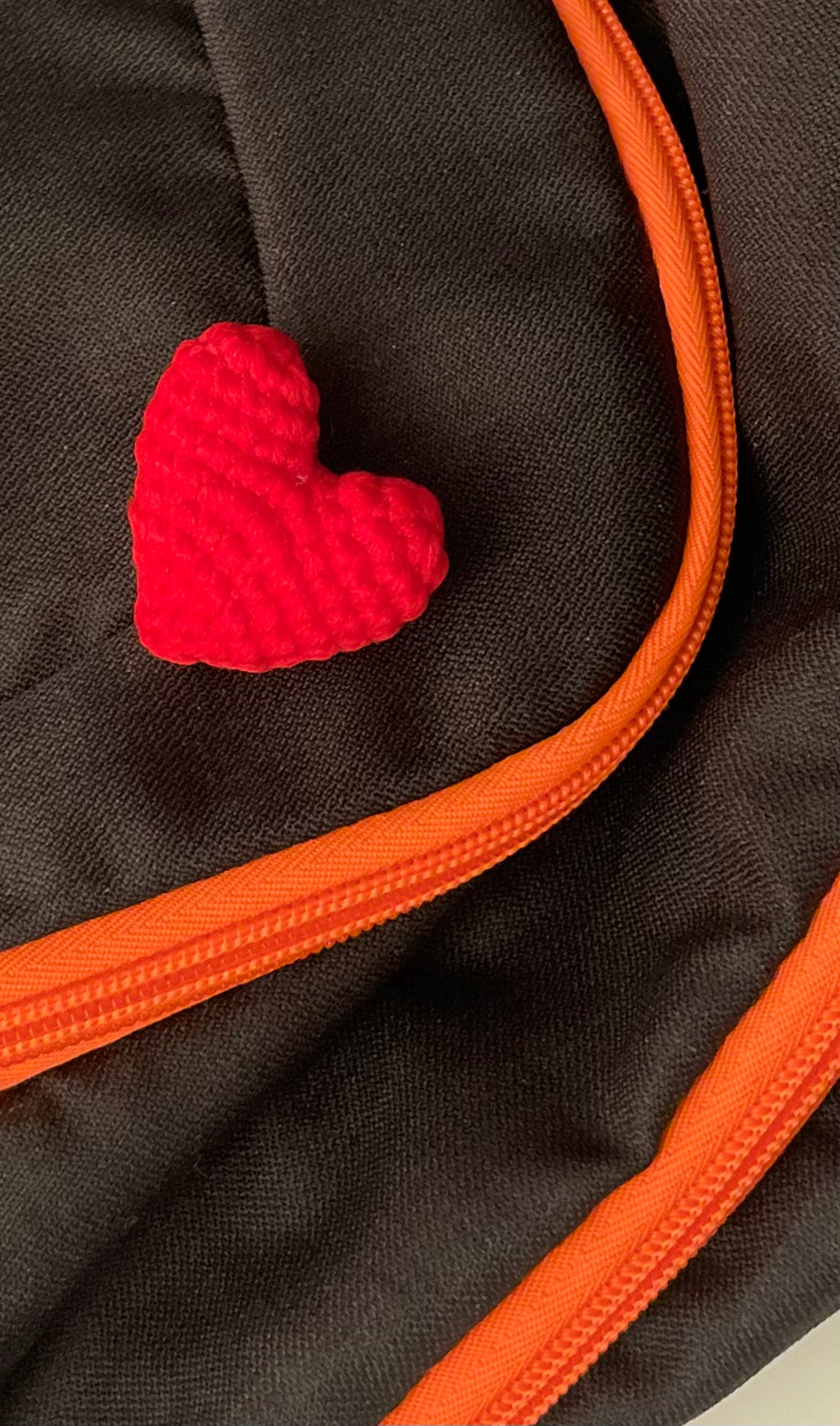 Pocket Hug Heart with Pin – Crochet Comfort Gift, Encouragement Hug, Handmade Bag Charm