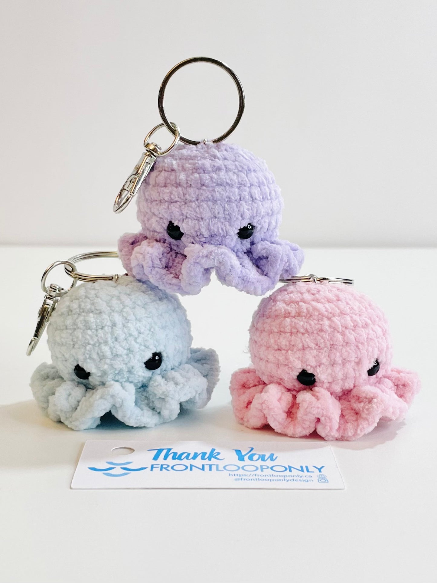 Crochet Octopus Keychain – Handmade Amigurumi Plush Bag Charm