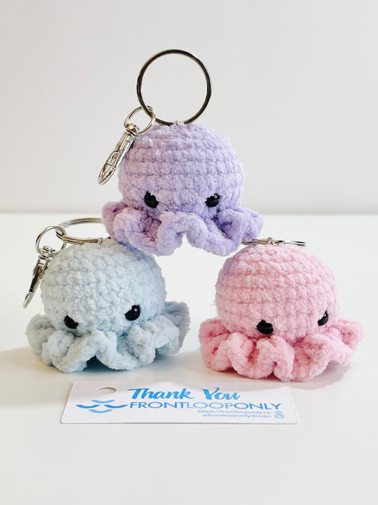 Crochet Octopus Keychain – Handmade Amigurumi Plush Bag Charm