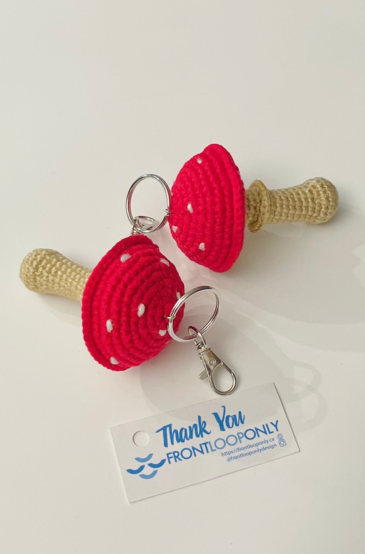 Crochet Mushroom Keychain - Valentine Gift “I’m So Mushroom in Love With You”