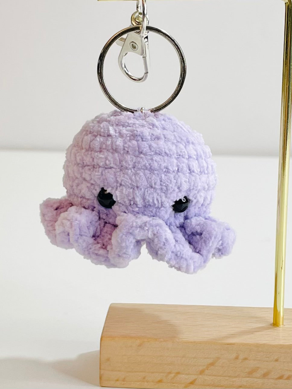 Crochet Octopus Keychain – Handmade Amigurumi Plush Bag Charm