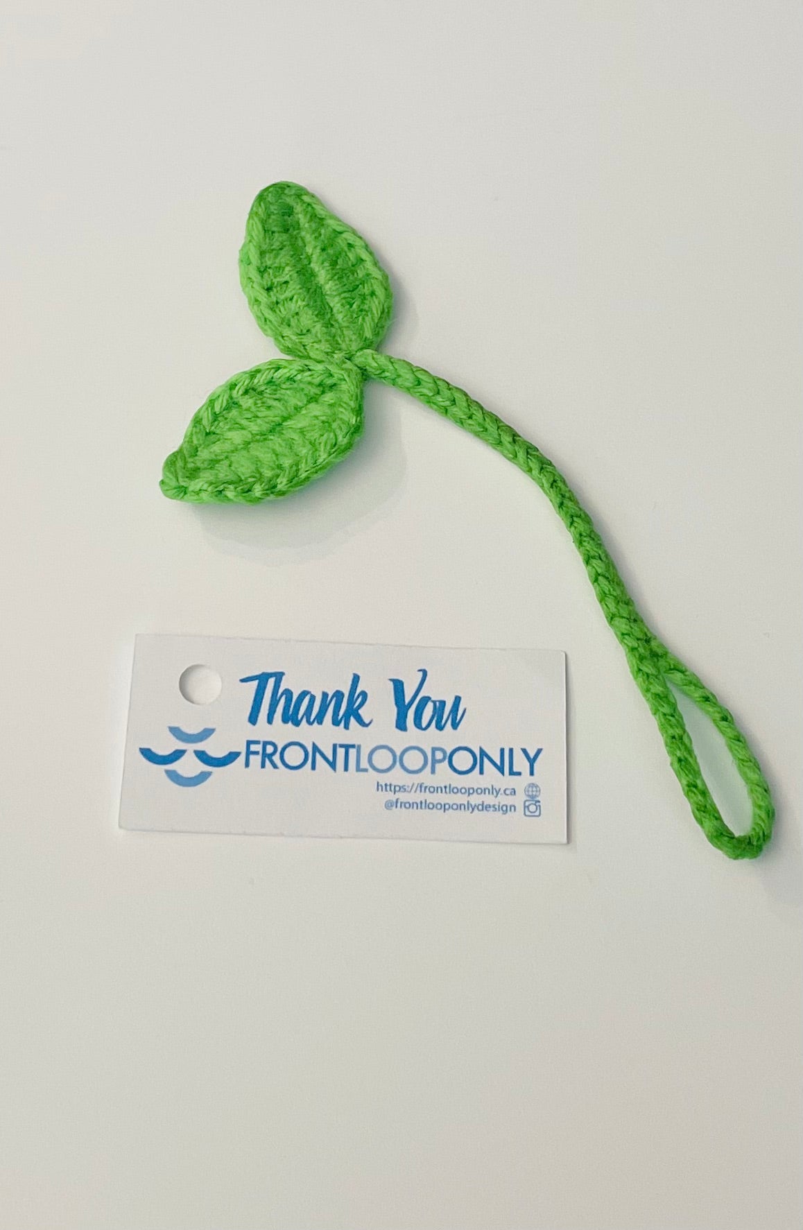 Crochet Leaf Sprout - Headphone Sprout for AirPods Max, Bookmark & Wire Wrap