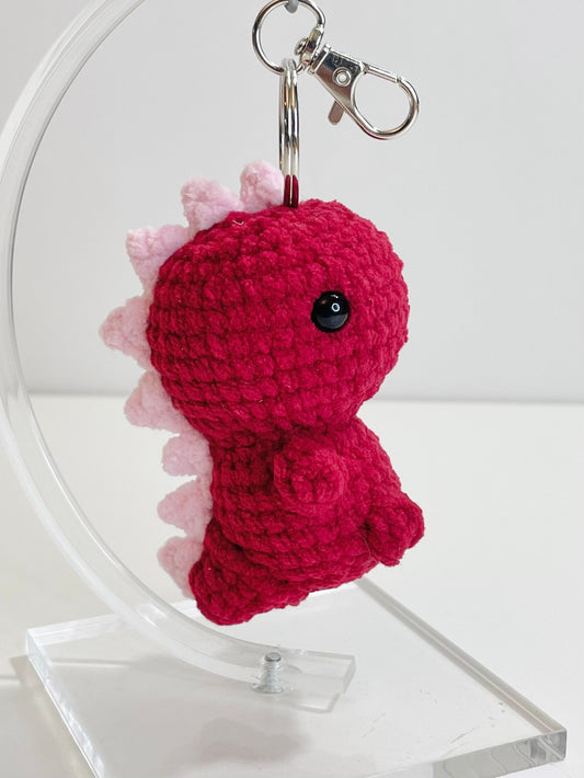 Crochet Baby Dinosaur Keychain – Handmade Mini Dino Plush, Kawaii Amigurumi Keyring, Cute Bag Charm, Small Gift for Dino Lovers