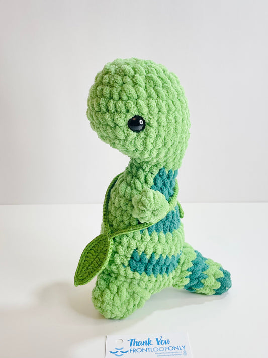 Crochet Snuggly Dinosaur Plush – Handmade Dino Stuffed Animal, Cuddly Nursery Decor, Kawaii Dinosaur Toy