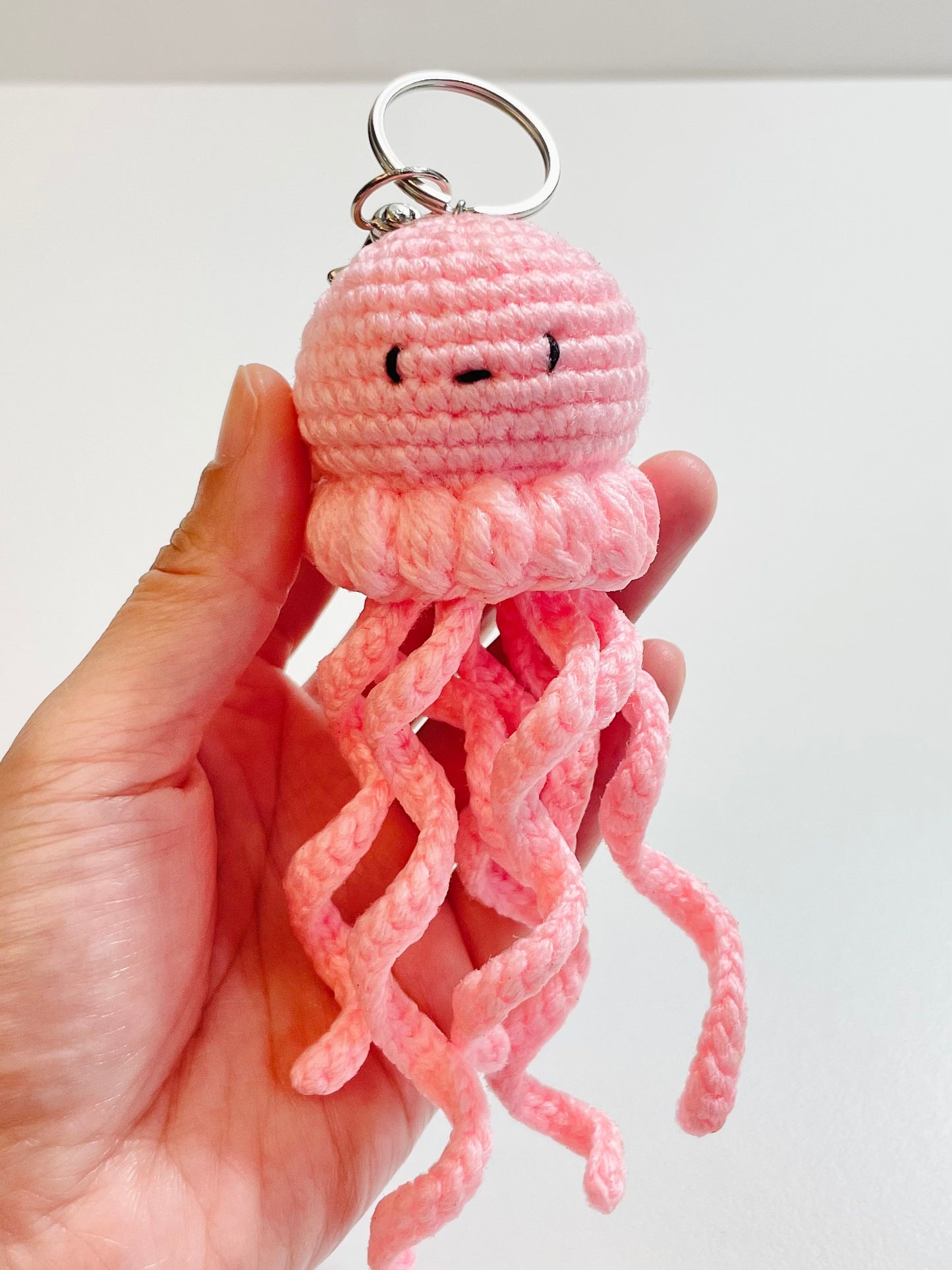 Crochet Octopus Keychain, Handmade Amigurumi Sea Animal, Ocean Accessory, Kawaii Bag Charm