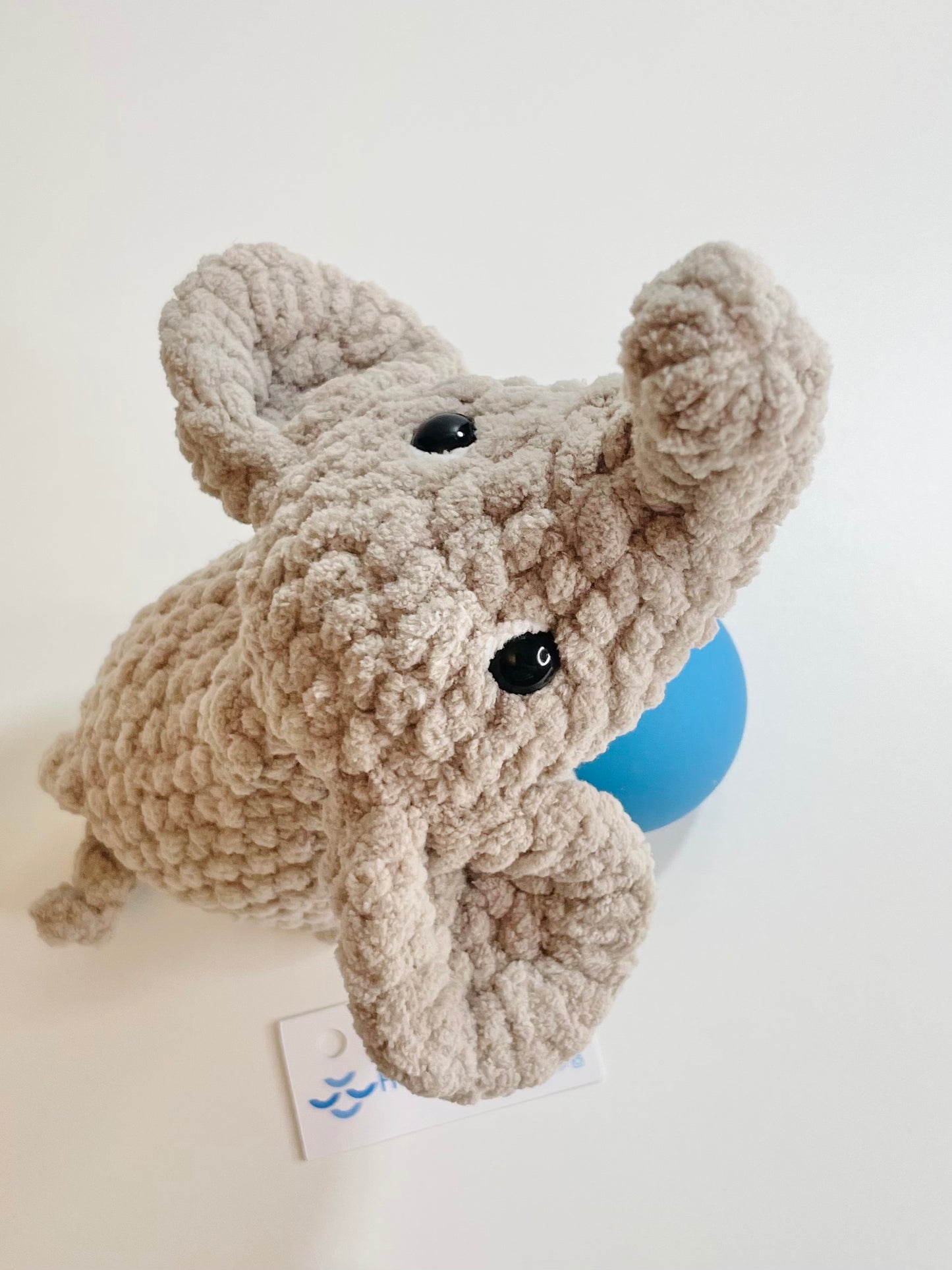Crochet Elephant Plush Toy | Amigurumi Stuffed Animal, Handmade Cuddly Companion