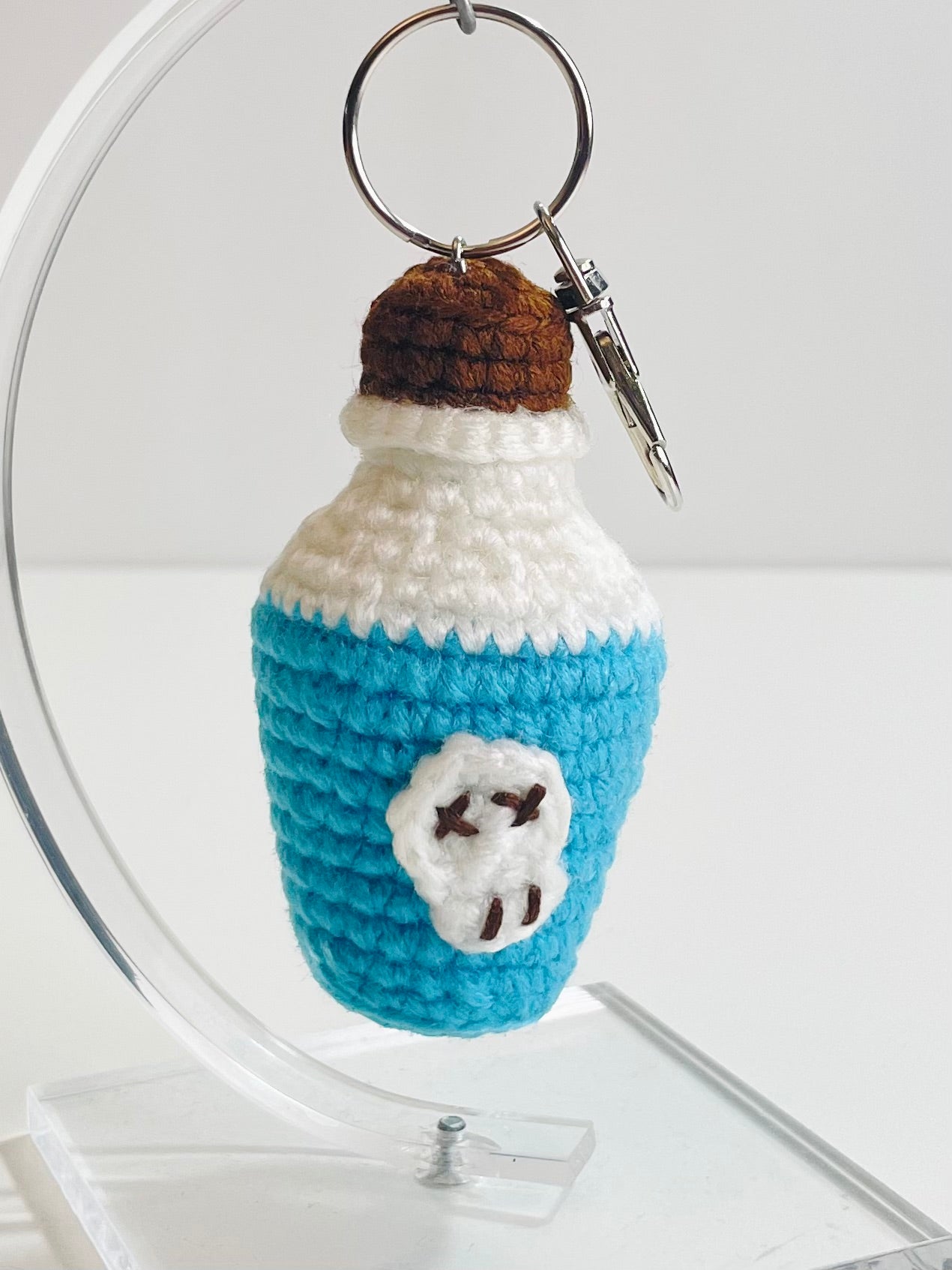 Halloween Crochet Keychain - Handmade Spooky Potion Bottle, Owl, Ghost, Witch Hat, Eyeball Charm