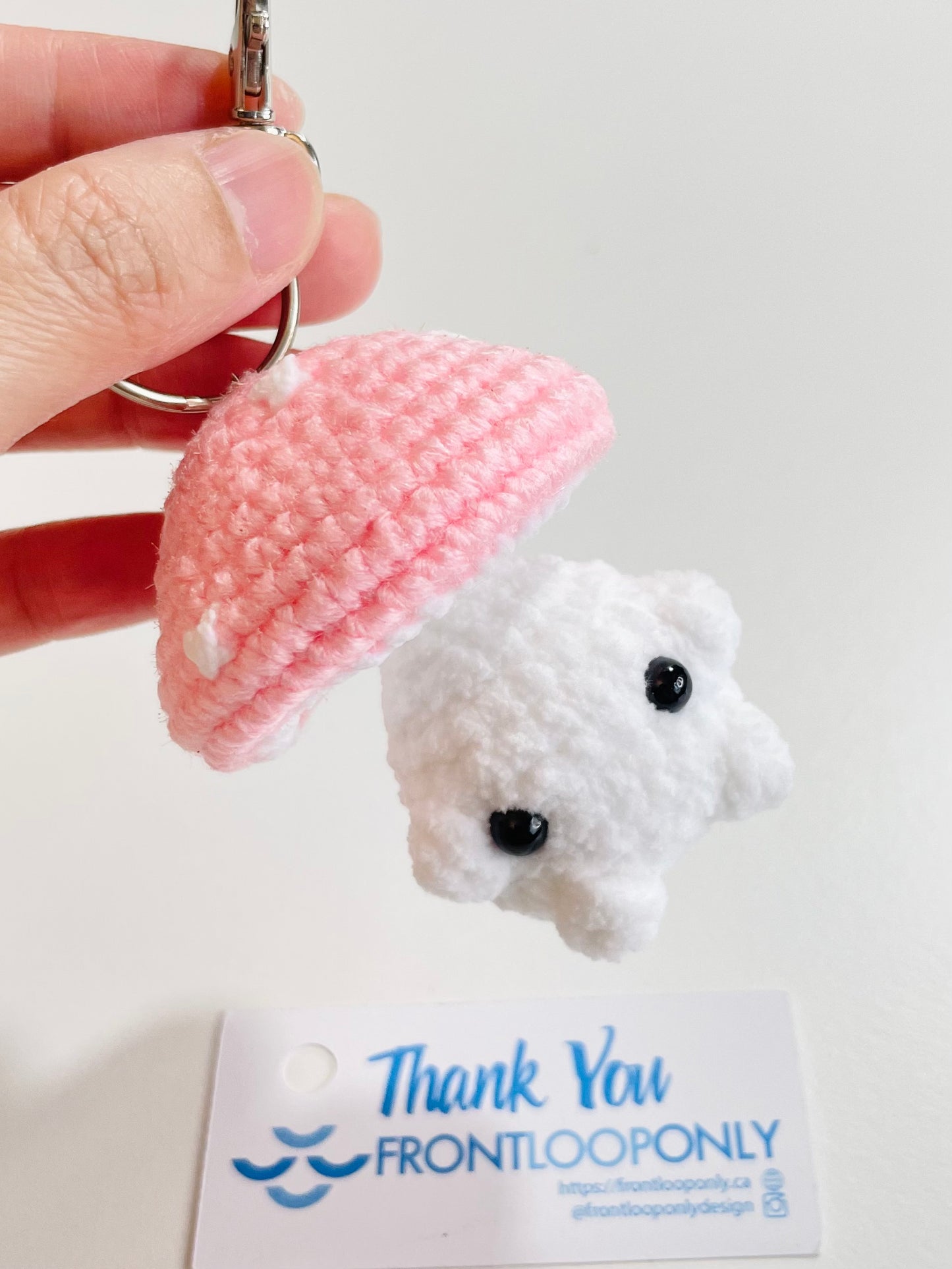 Crochet Mushroom Keychain, Pop Up Charm, Handmade Kawaii Bag Accessory, Forestcore Backpack, Keyring Gift