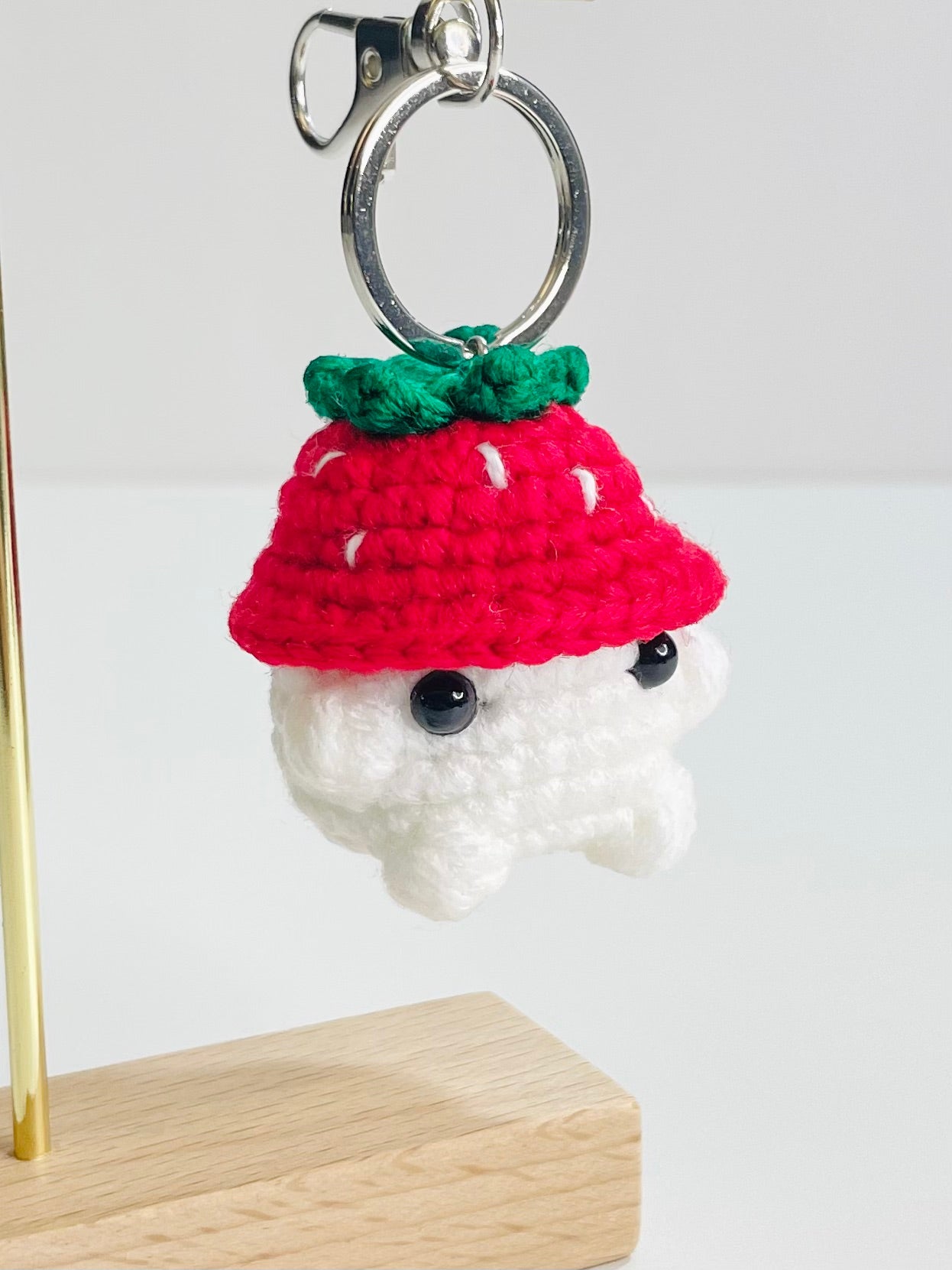 Crochet Baby Mushroom Keychain, Kawaii Amigurumi Mushroom Charm,  Bag Charm