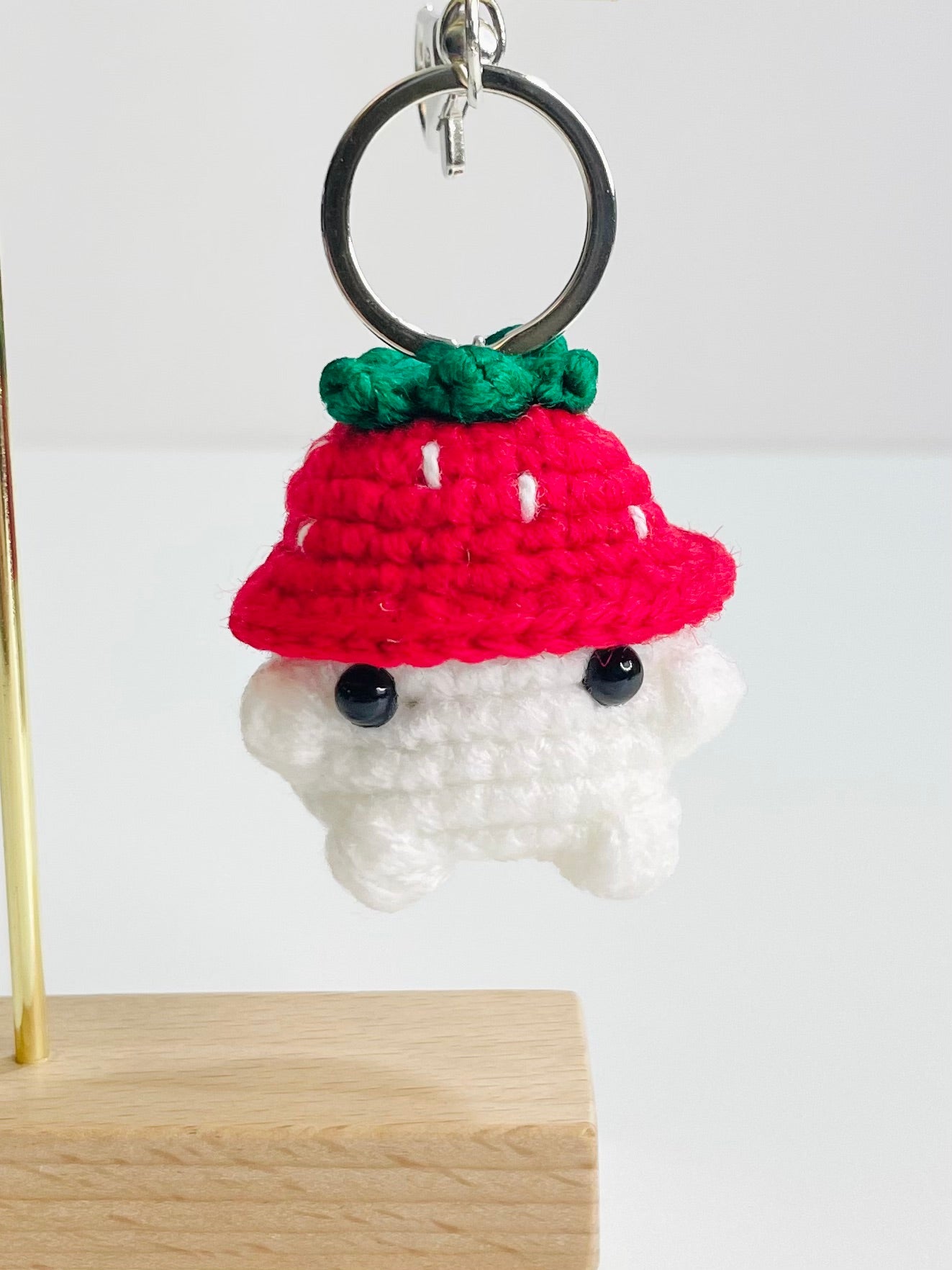 Crochet Baby Mushroom Keychain, Kawaii Amigurumi Mushroom Charm,  Bag Charm
