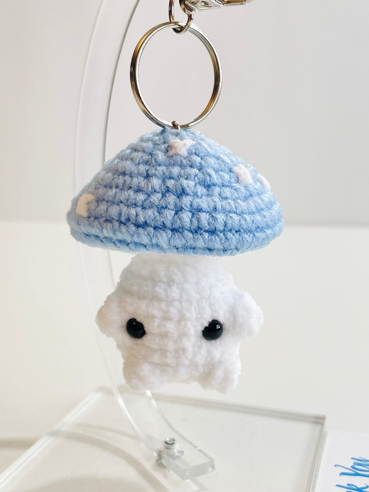 Crochet Mushroom Keychain, Pop Up Charm, Handmade Kawaii Bag Accessory, Forestcore Backpack, Keyring Gift