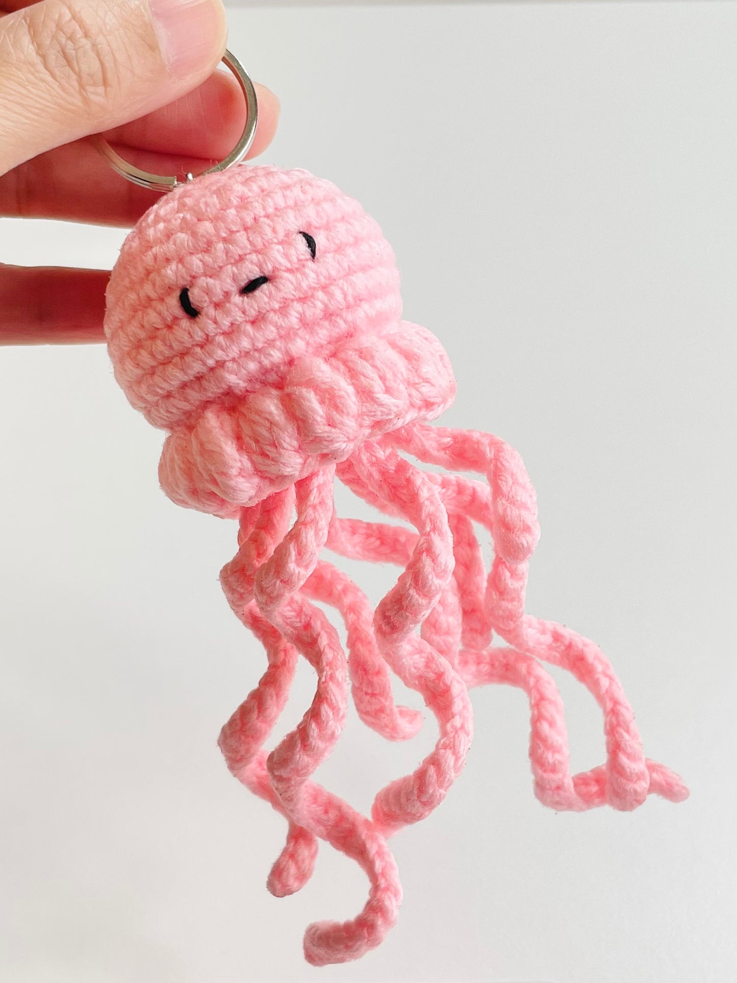 Crochet Octopus Keychain, Handmade Amigurumi Sea Animal, Ocean Accessory, Kawaii Bag Charm