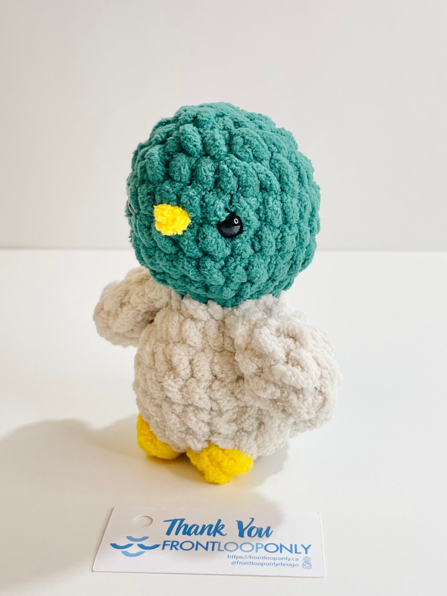 Weighted Crochet Duck Plush – Amigurumi Desk Decor, Sensory Comfort Toy