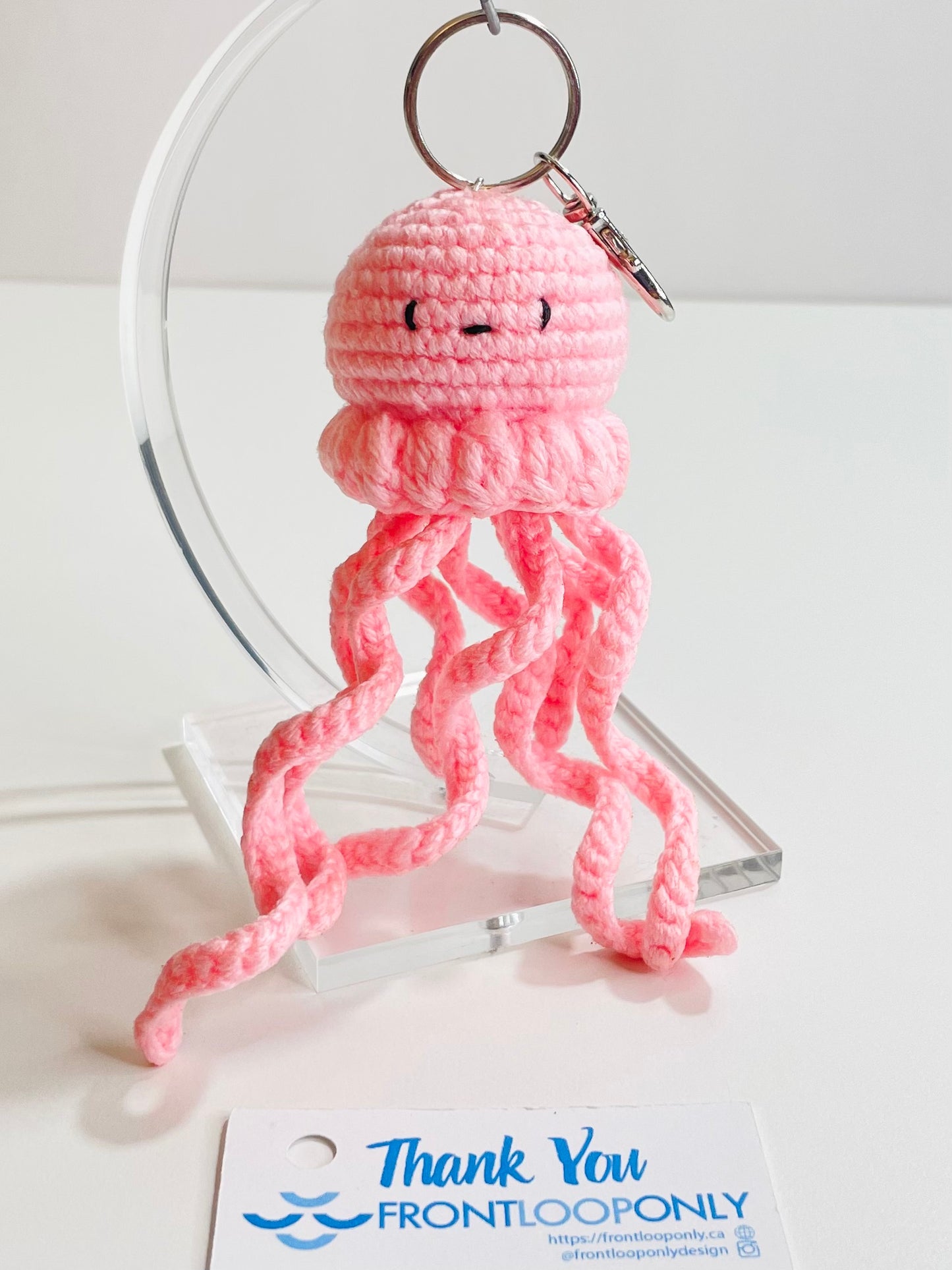 Crochet Octopus Keychain, Handmade Amigurumi Sea Animal, Ocean Accessory, Kawaii Bag Charm
