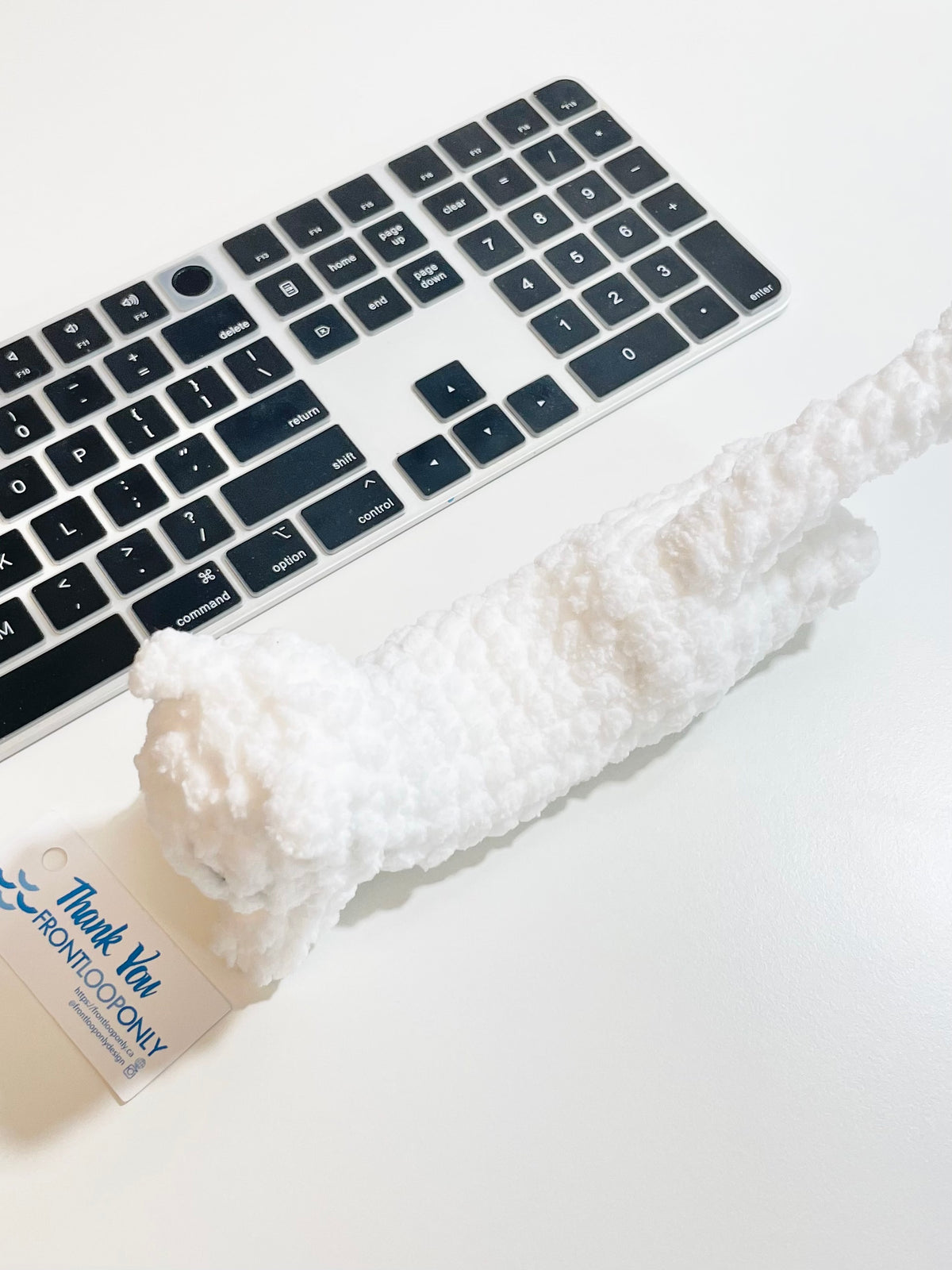 Crochet Cat Wrist Rest, Keyboard Arm Support, Handmade Desk Accessory, Cozy Office Decor, Computer Companion