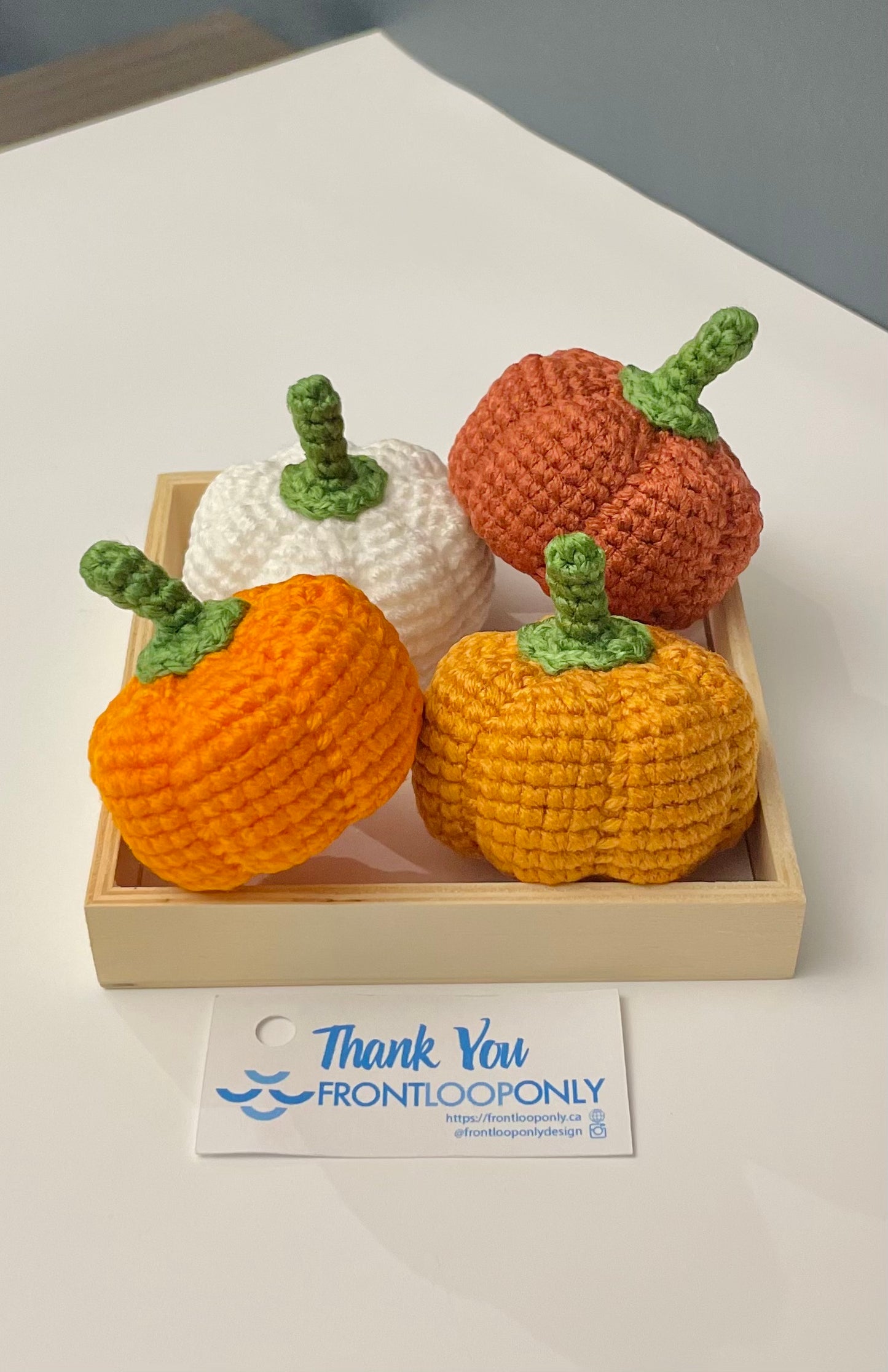 Crochet Pumpkin Keychain, Handmade Fall Bag Charm, Autumn Accessory (2.2 inch)