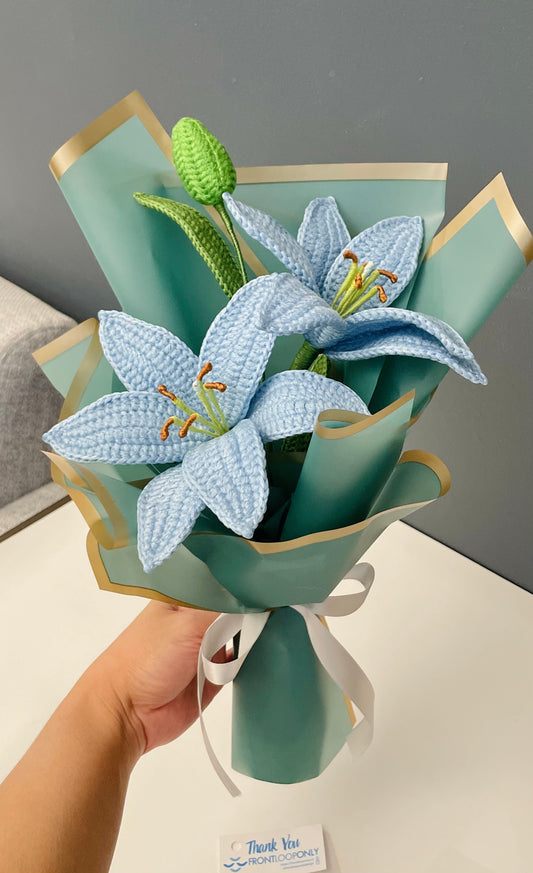 Crochet Lily Bouquet – Handmade Gift for Mother’s Day, Women’s Day & Valentine's Day