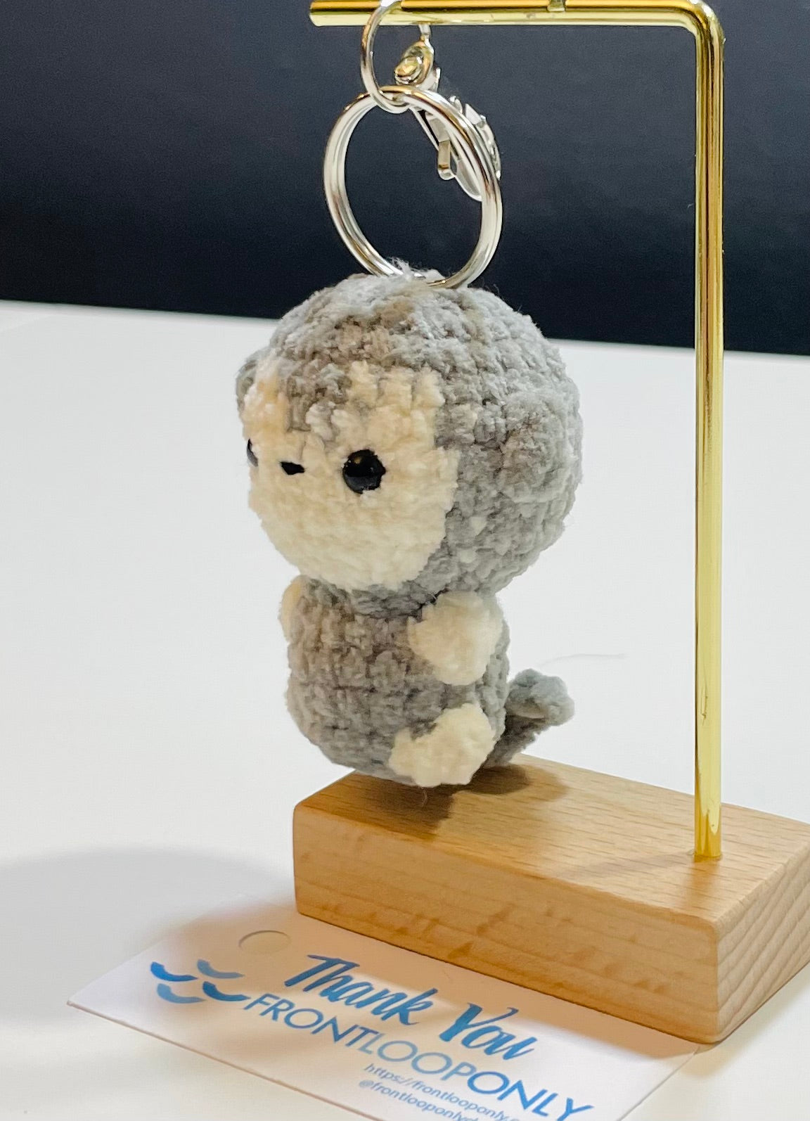 Handmade Crochet Monkey Keychain, Amigurumi Plush Bag Charm, Mini Animal Accessory