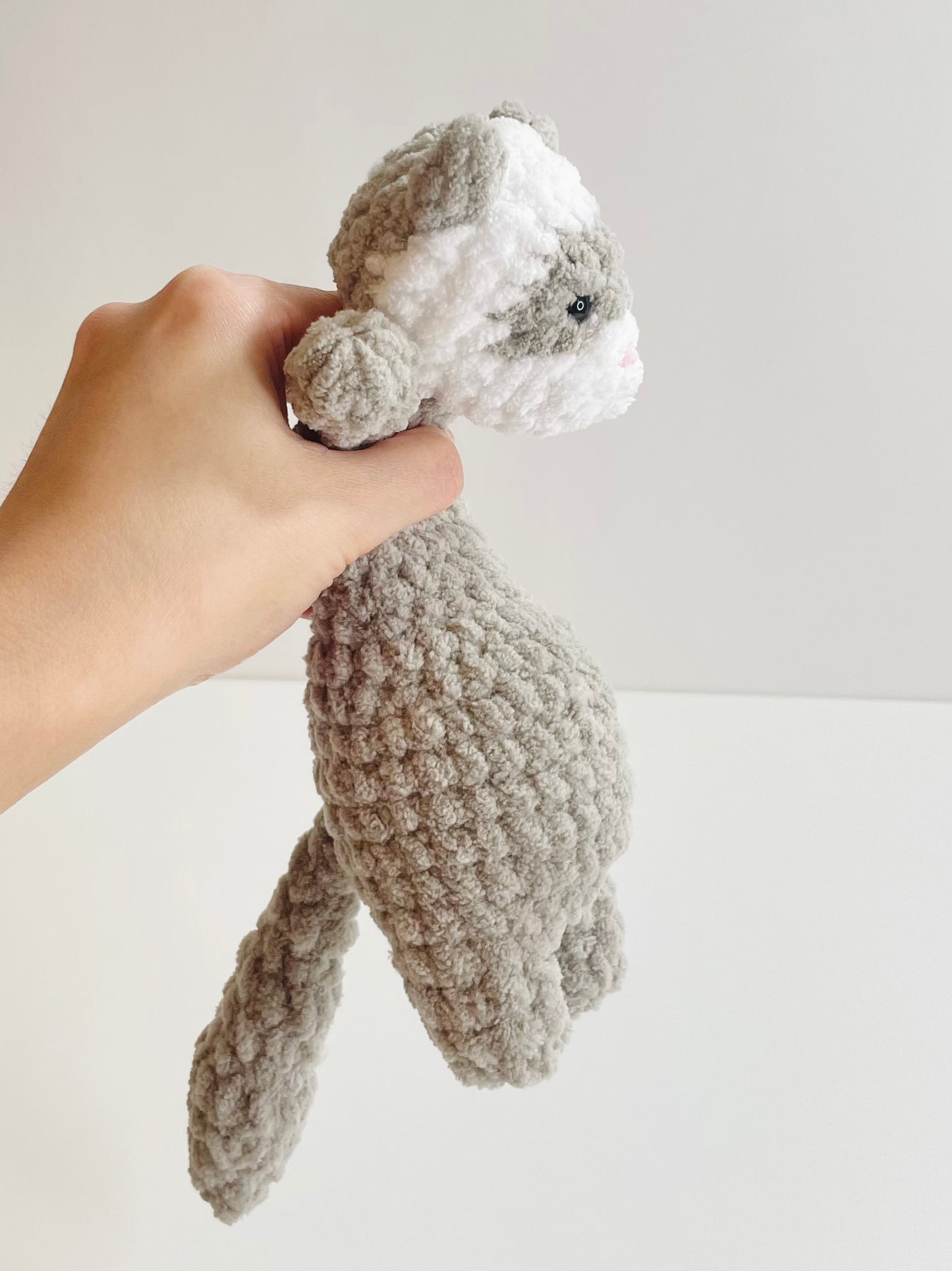 Weighted Crochet Ferret Plush | Handmade Amigurumi Stuffed Animal, Comfort Cuddler