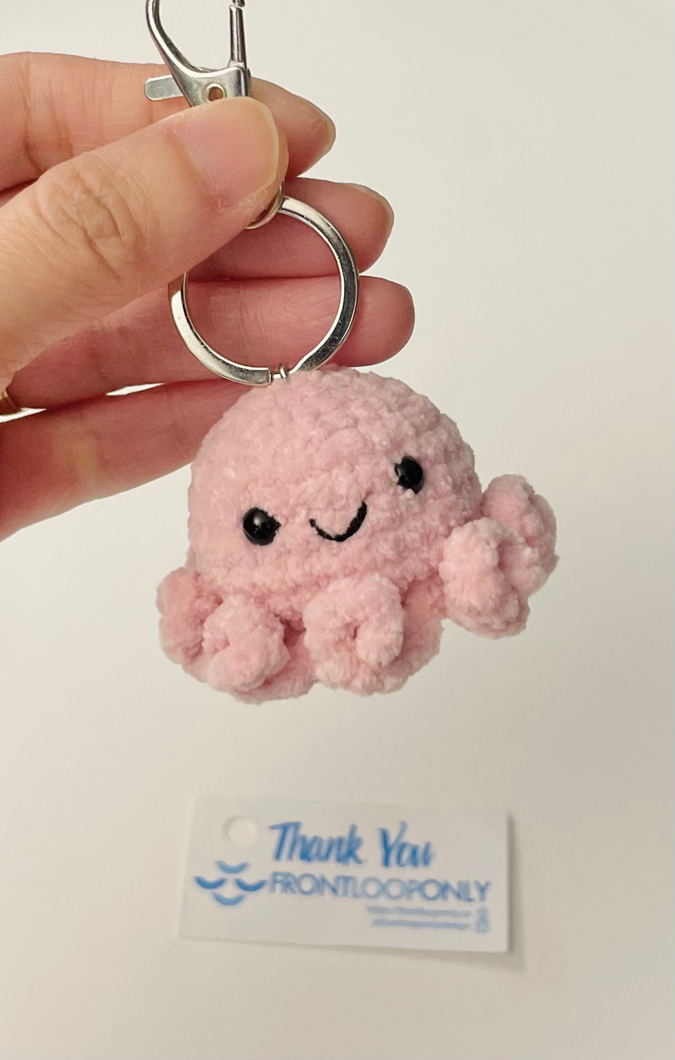 Crochet Octopus Keychain – You Octopi My Heart Keychain, Handmade Valentine Keyring
