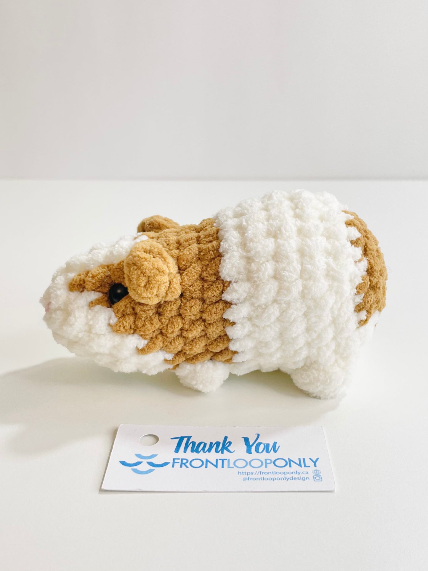 Crochet Guinea Pig Plush, Handmade Amigurumi,  Kawaii Animal Plush