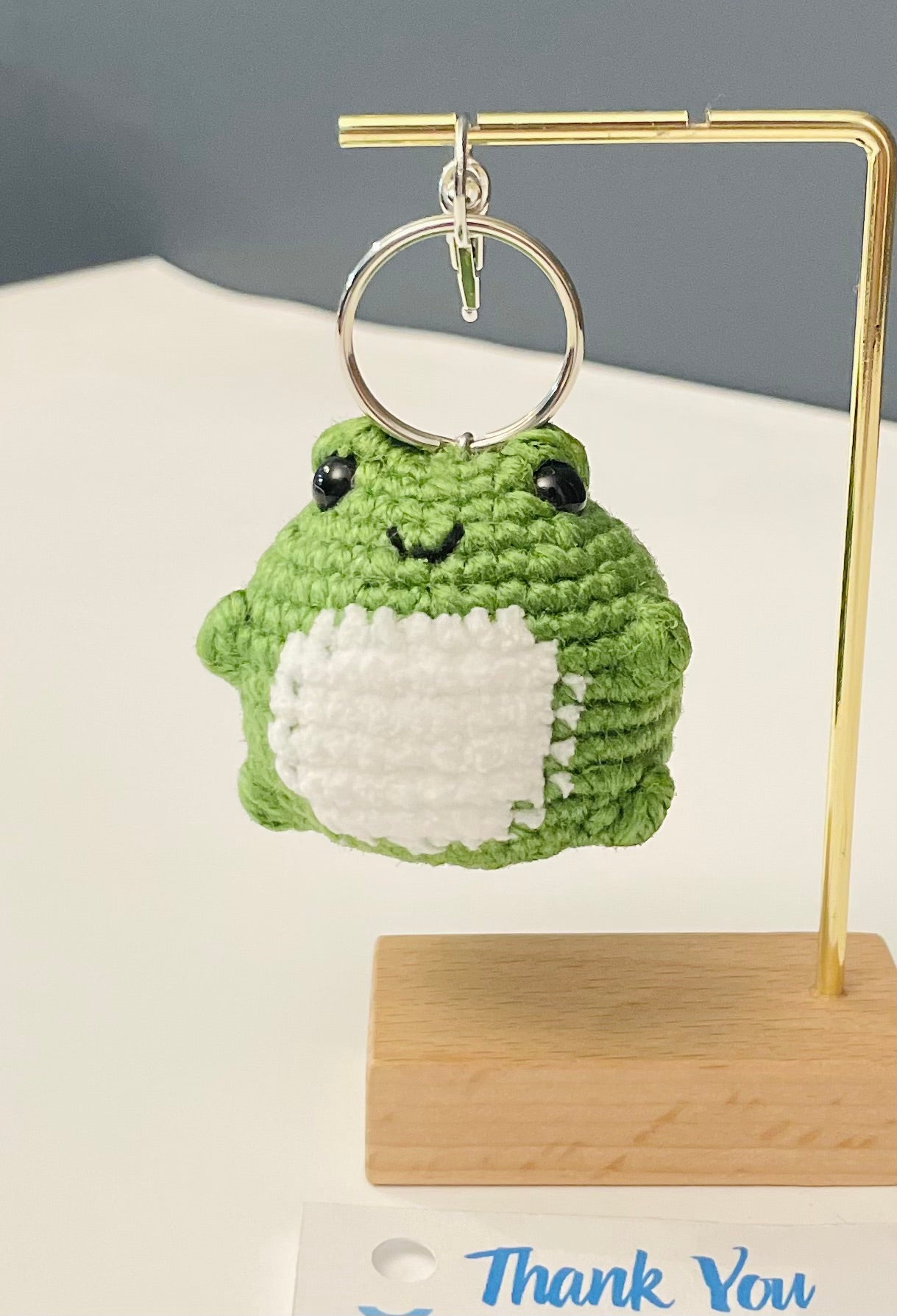 Crochet Frog Keychain – Handmade Amigurumi Charm, Frog Lover Gift