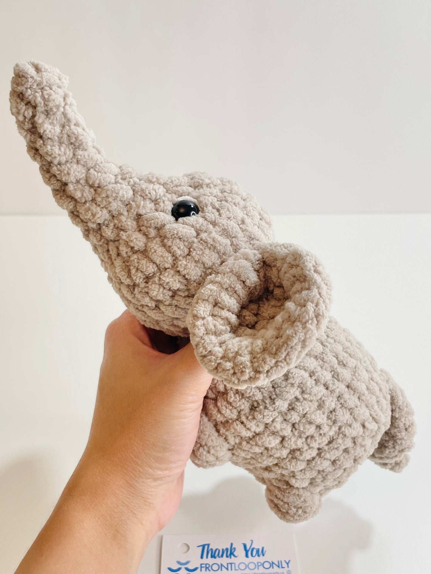 Crochet Elephant Plush Toy | Amigurumi Stuffed Animal, Handmade Cuddly Companion