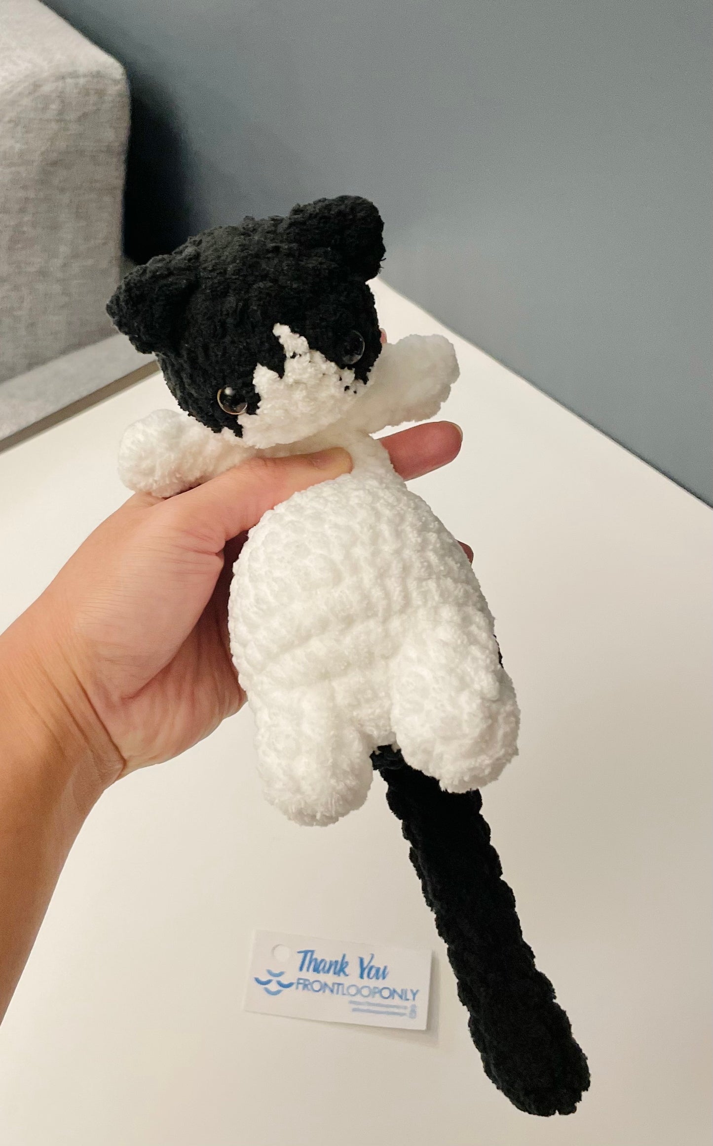 Cat Plush -  Handmade Cat Toy, Soft Cat Stuffed Animal, Crochet Cat Gift for Cat Lovers
