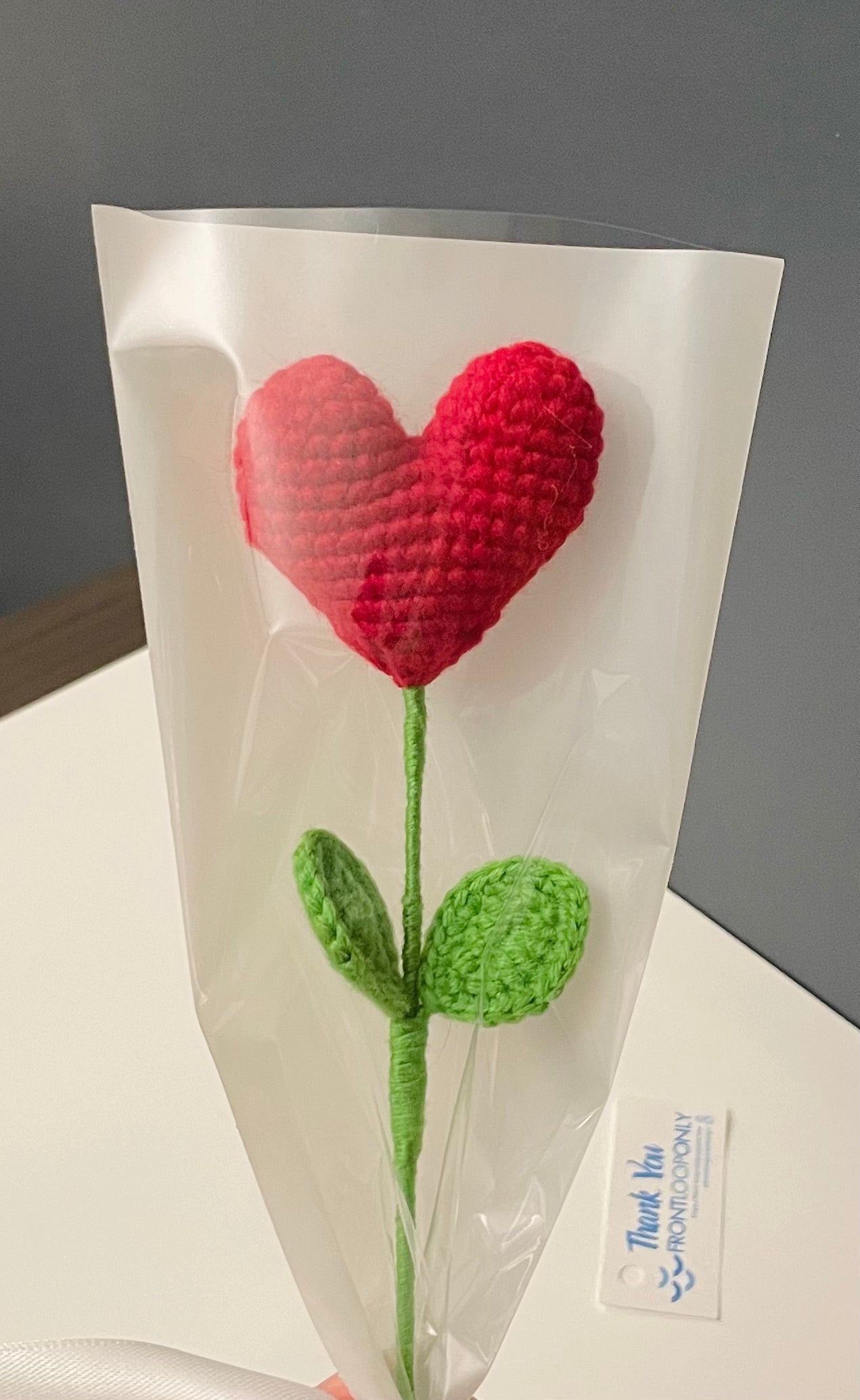 Crochet Heart Flower – Valentine’s Day Gift, Handmade Love Flower, Romantic Decor