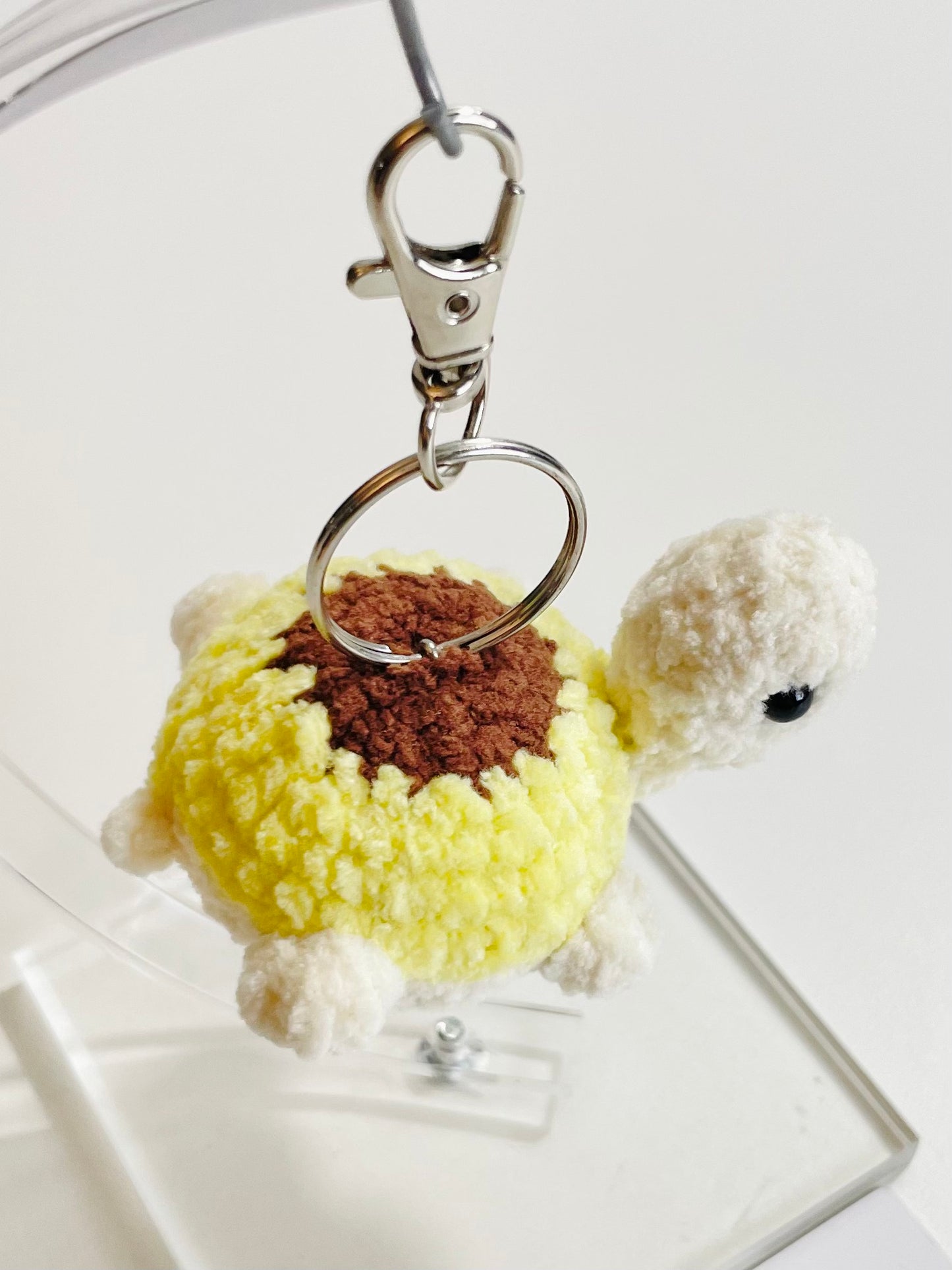Handmade Crochet Turtle Keychain, Sea Turtle Bag Charm, Ocean Lover Gift