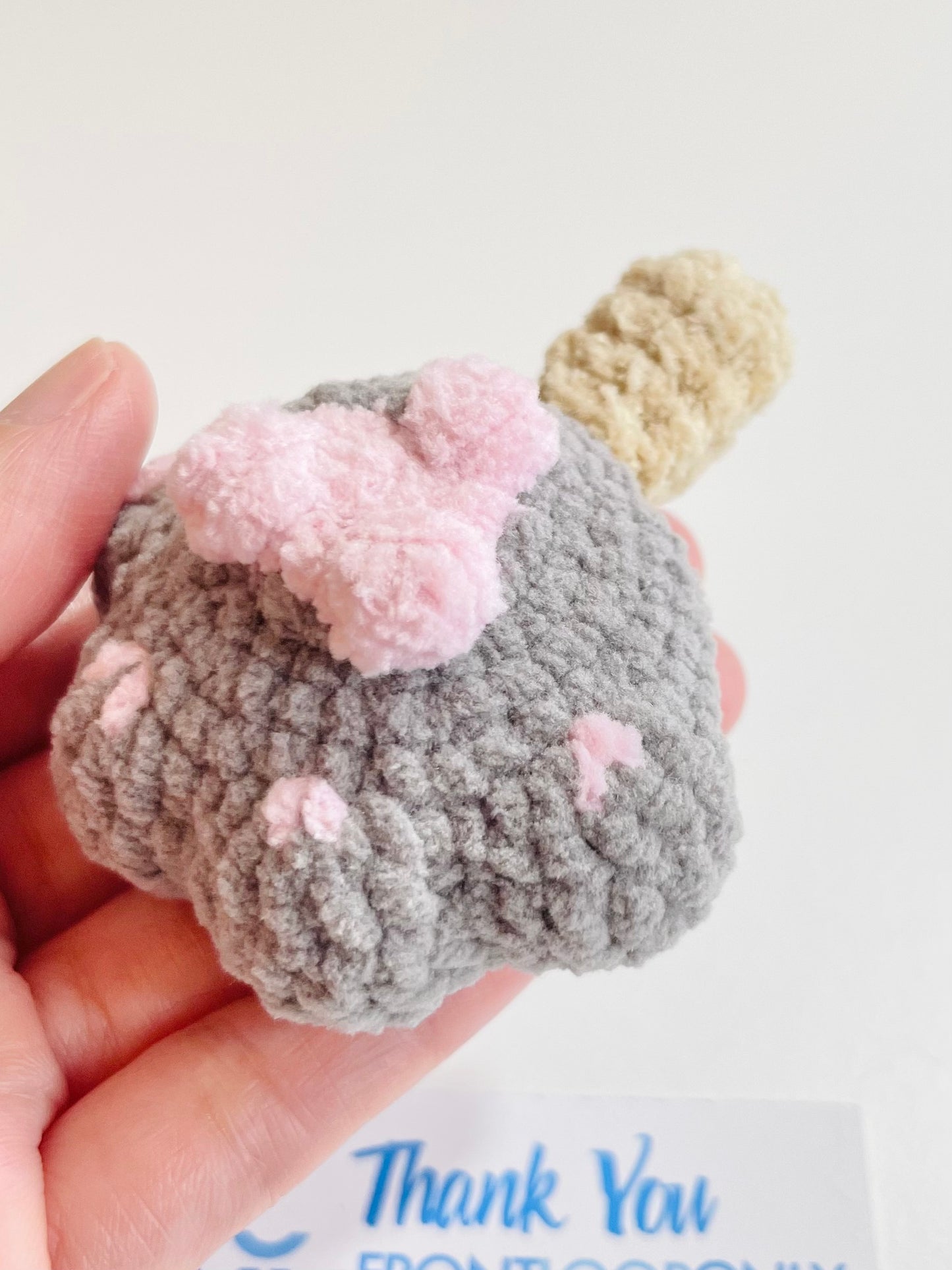 Crochet Worry Paw Plush,  Handmade Pocket Stress Relief Toy, Emotional Support Gift
