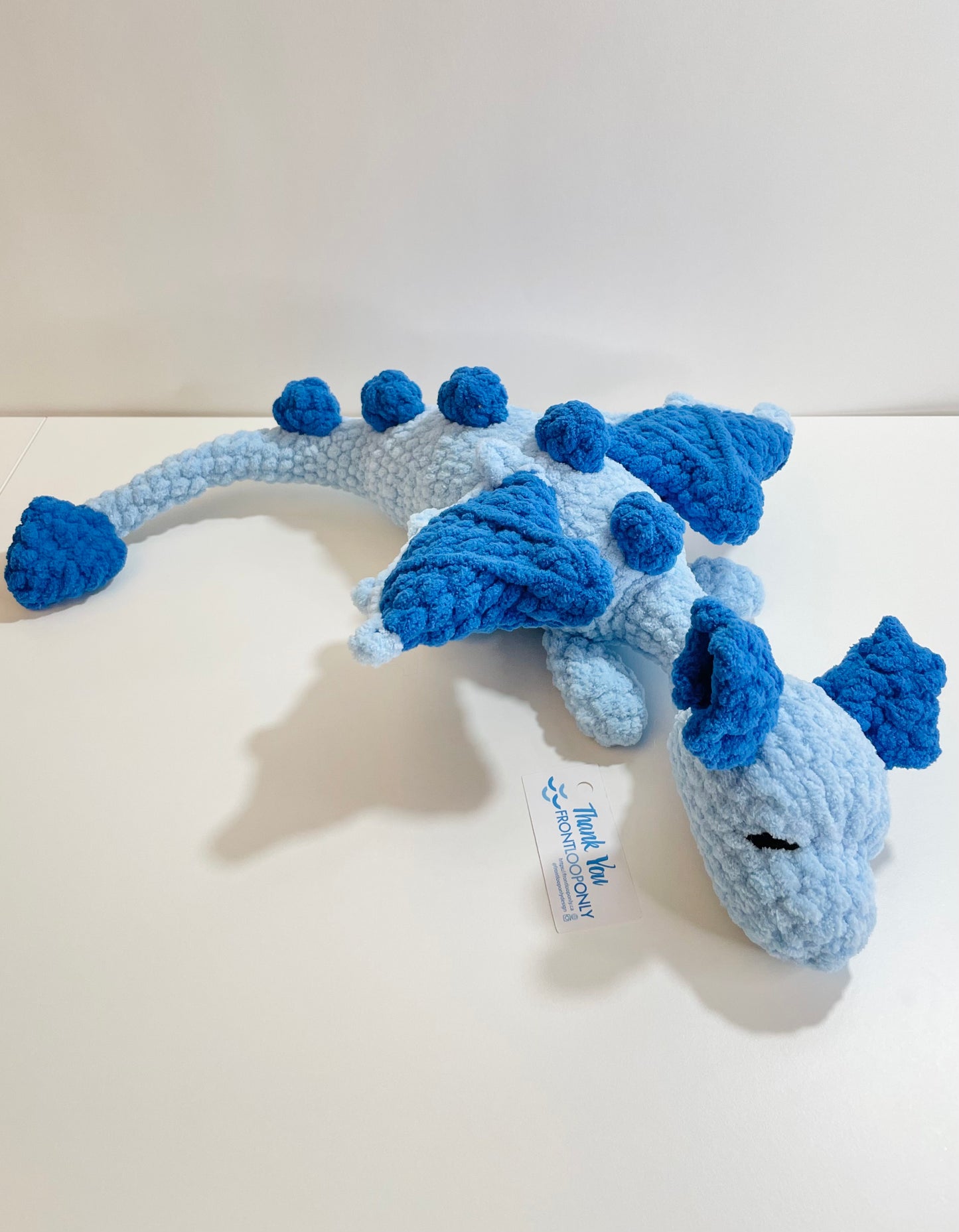 Crochet Snuggle Dragon Plush – Handmade Amigurumi Plushie, Soft Cuddly Gift, Kawaii Dragon Toy
