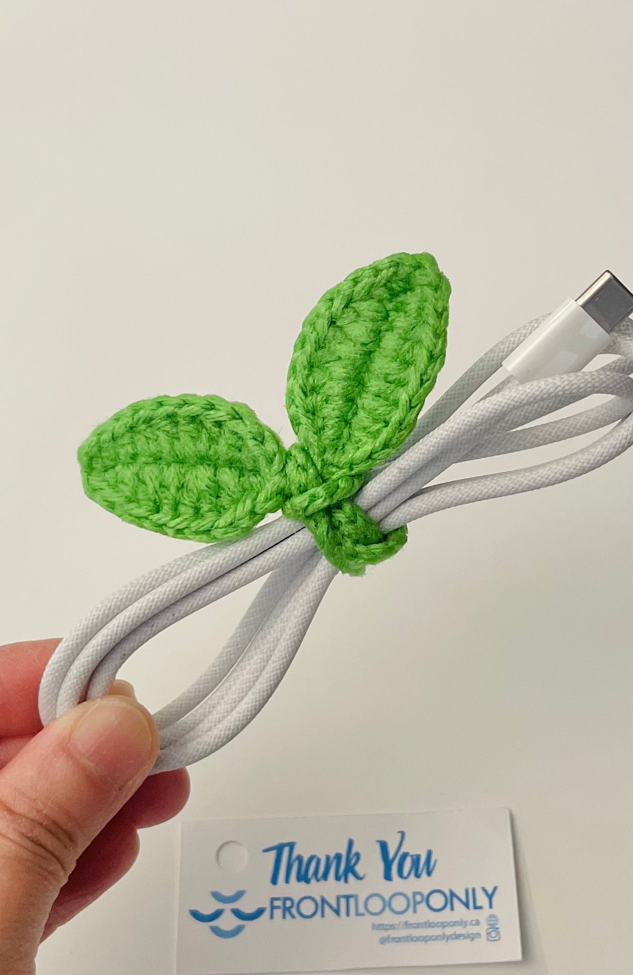 Crochet Leaf Sprout - Headphone Sprout for AirPods Max, Bookmark & Wire Wrap
