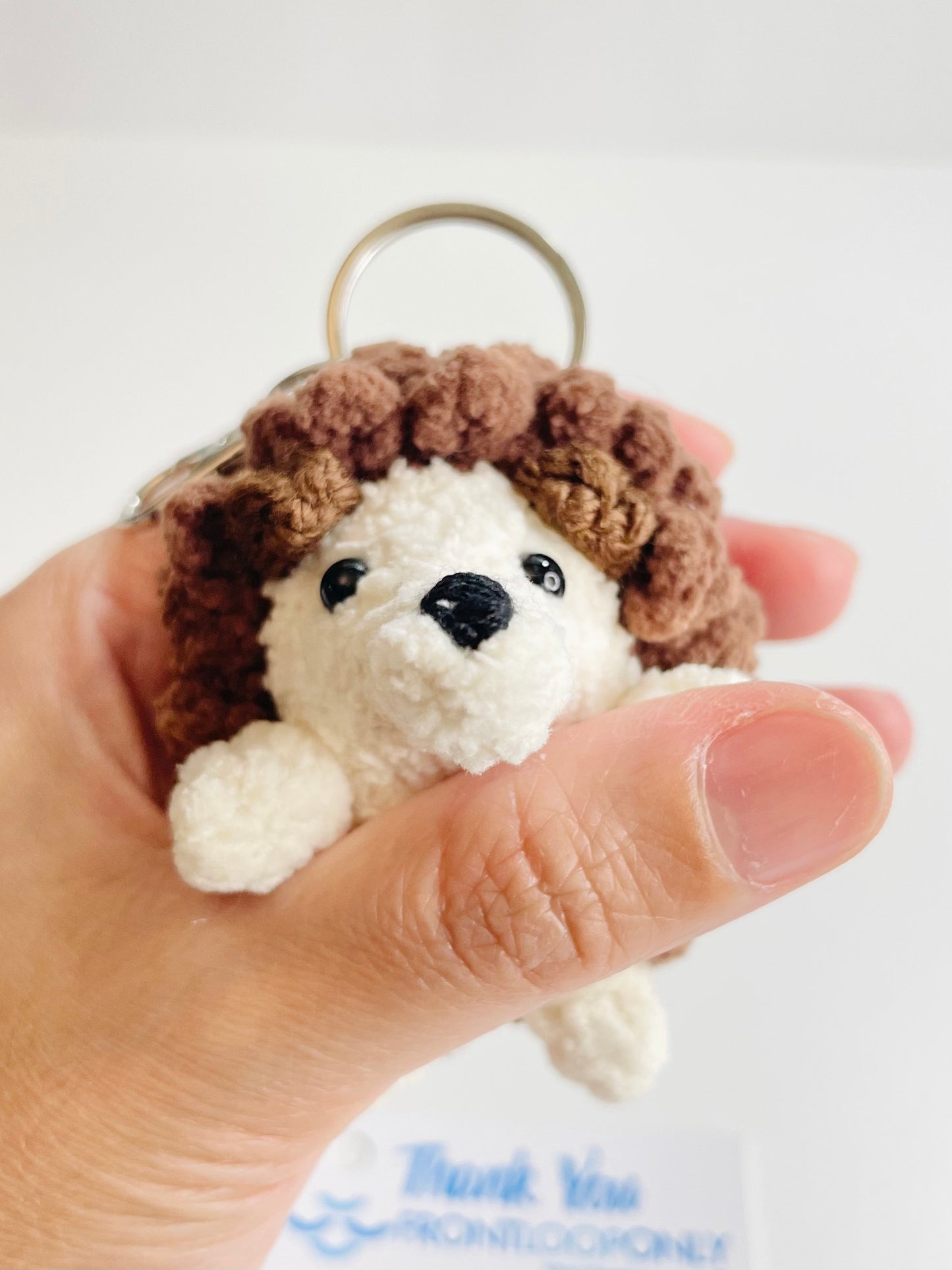 Handmade Amigurumi Hedgehog Keychain, Kawaii Woodland Animal Bag Charm