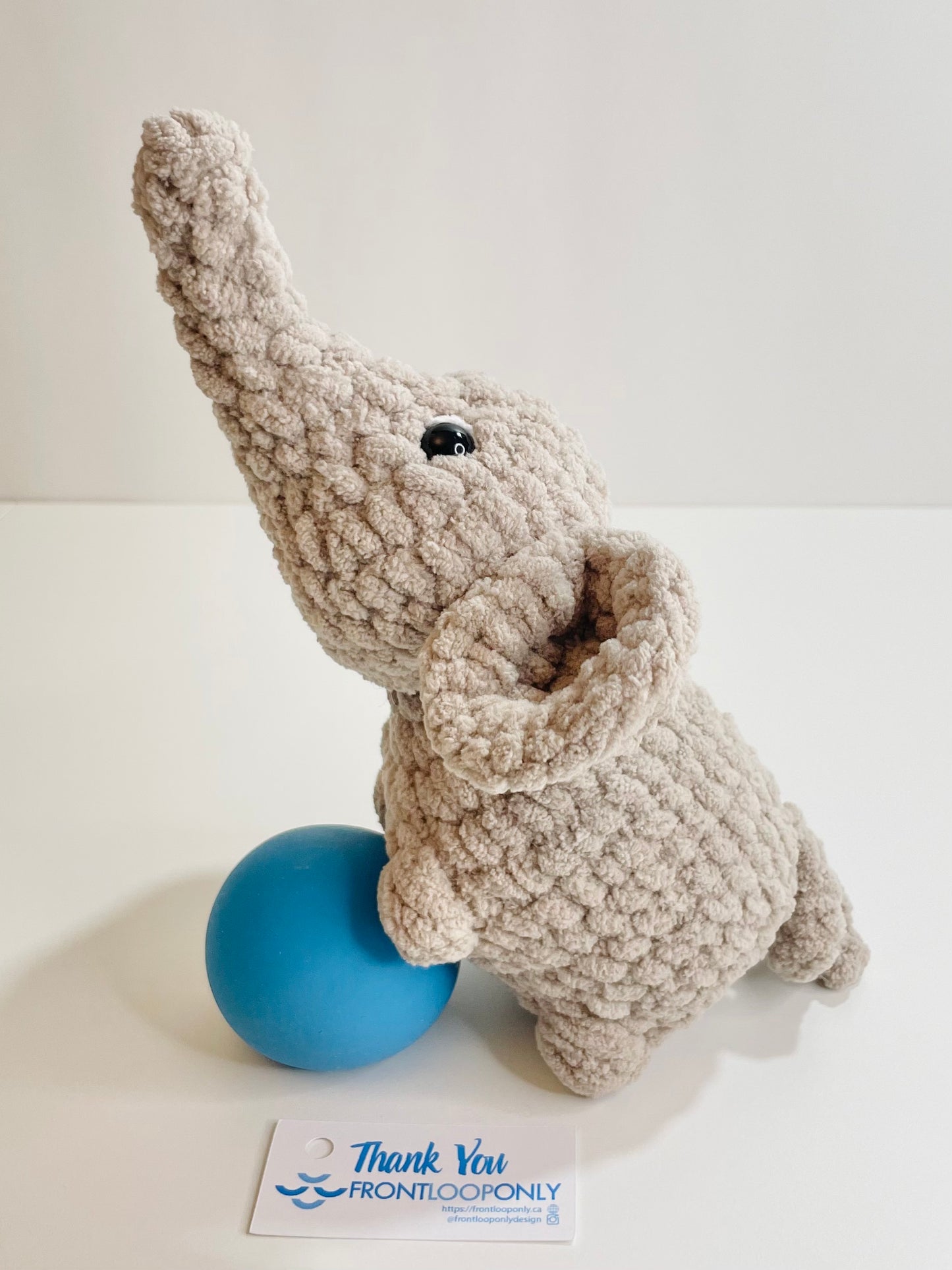 Crochet Elephant Plush Toy | Amigurumi Stuffed Animal, Handmade Cuddly Companion