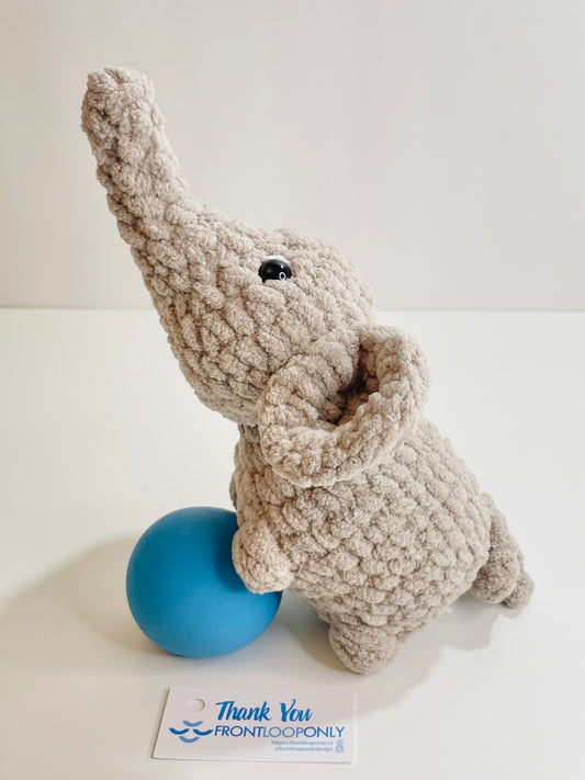 Crochet Elephant Plush Toy | Amigurumi Stuffed Animal, Handmade Cuddly Companion