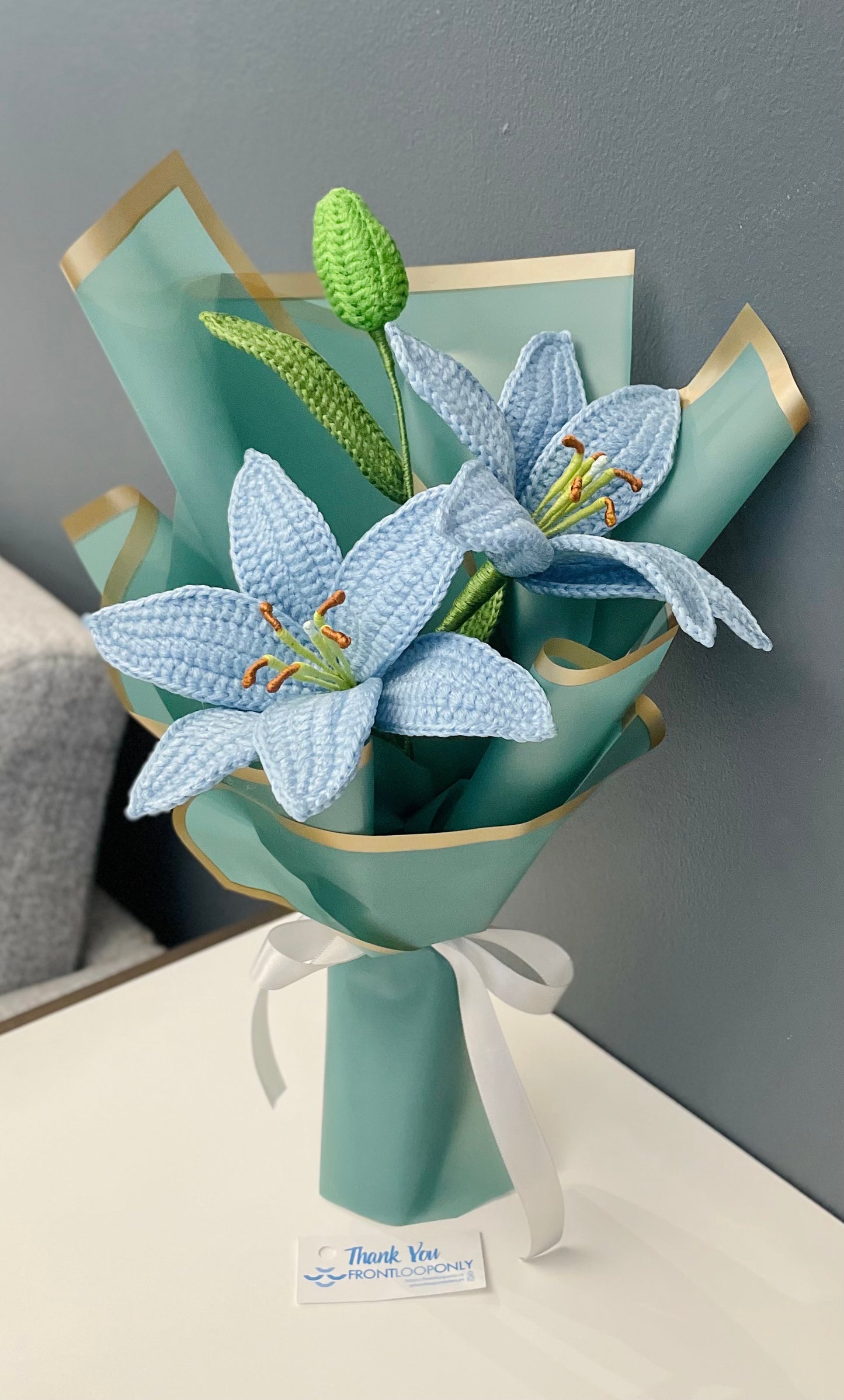 Crochet Lily Bouquet – Handmade Gift for Mother’s Day, Women’s Day & Valentine's Day