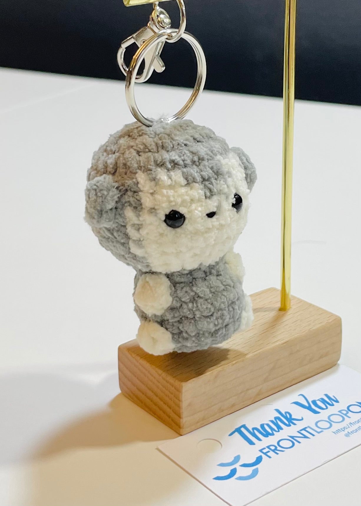 Handmade Crochet Monkey Keychain, Amigurumi Plush Bag Charm, Mini Animal Accessory
