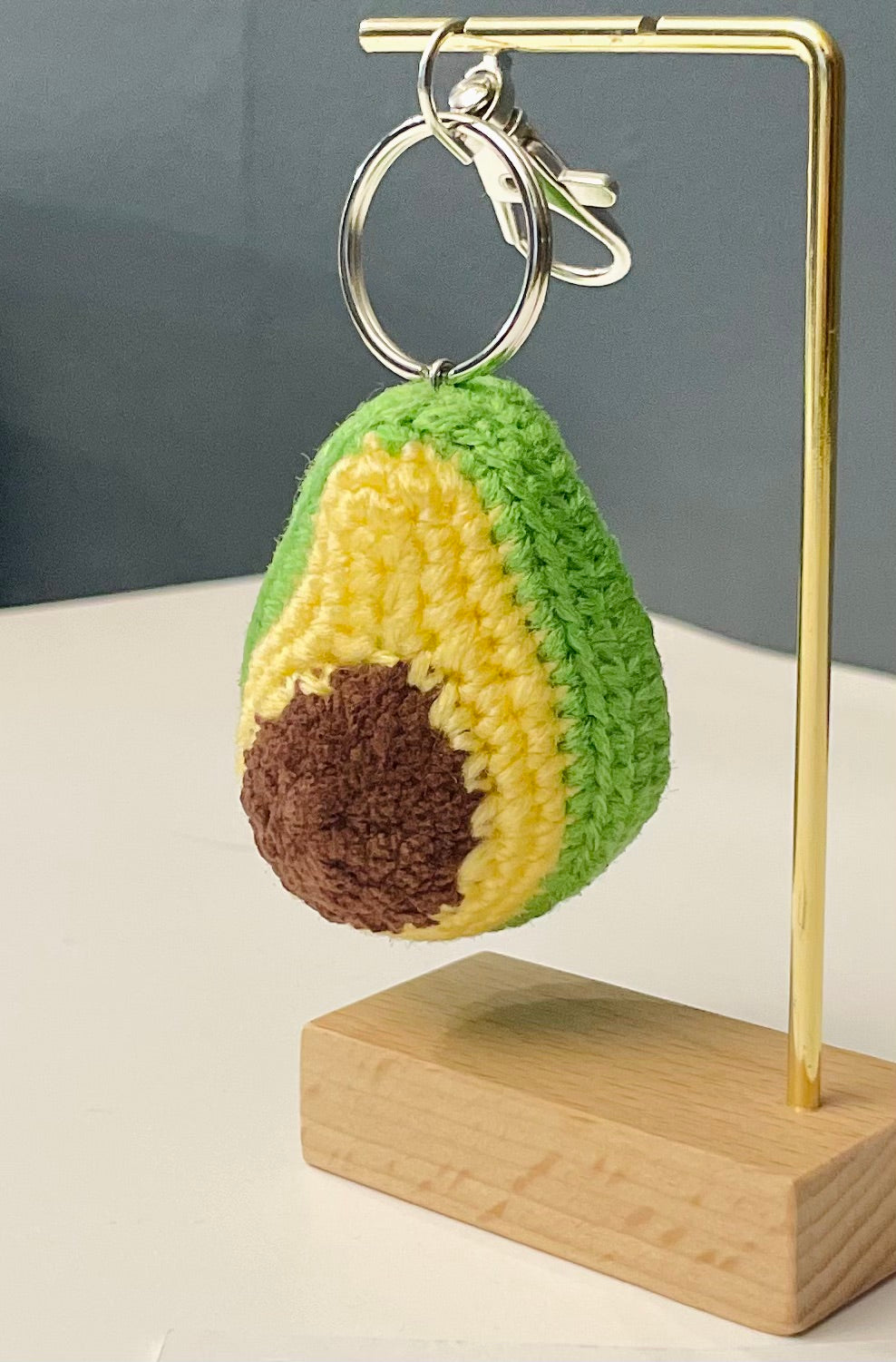 Crochet Fruit or Vegetable Keychain – Handmade Strawberry, Avocado, Tomato, Broccoli Gift
