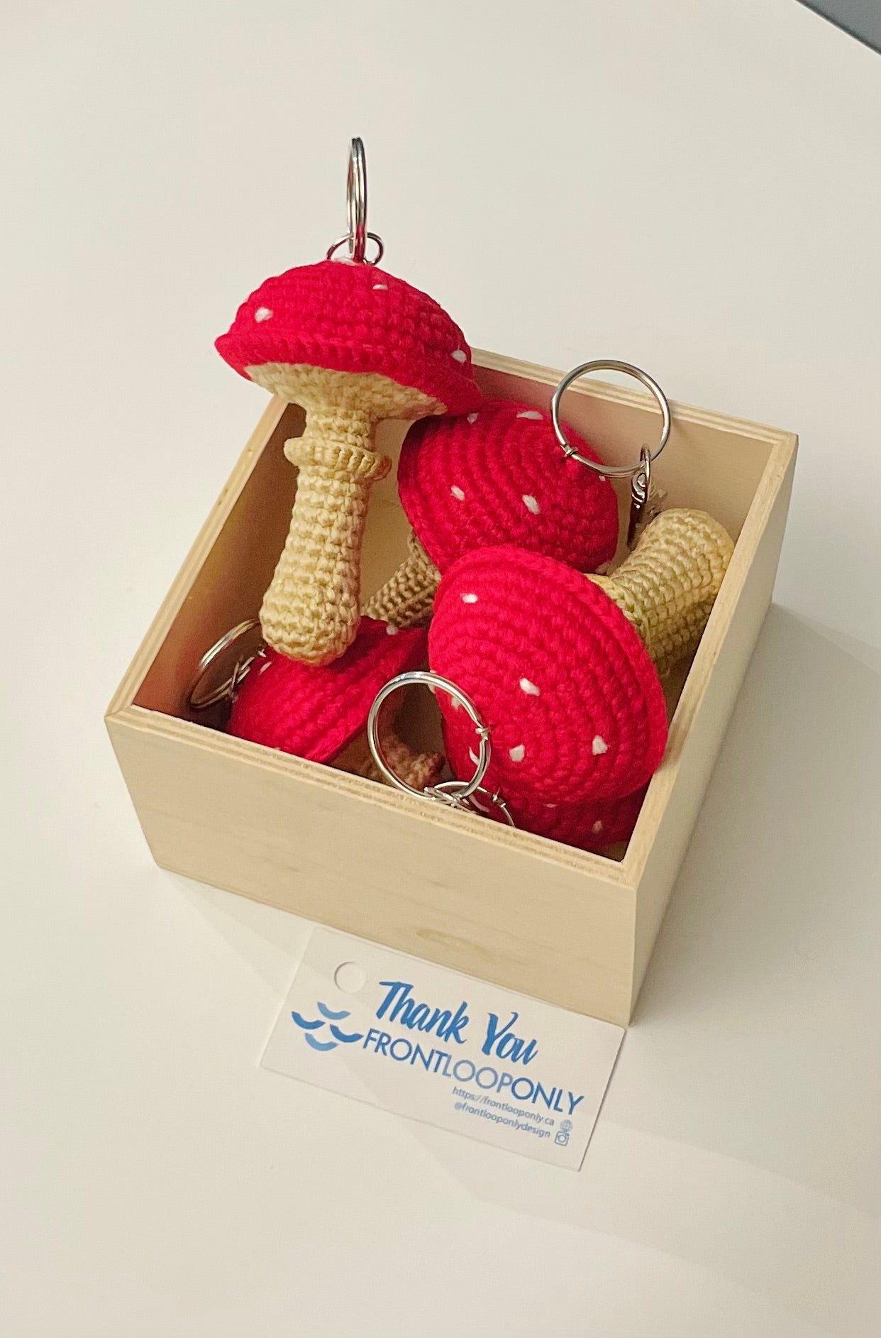 Crochet Mushroom Keychain - Valentine Gift “I’m So Mushroom in Love With You”
